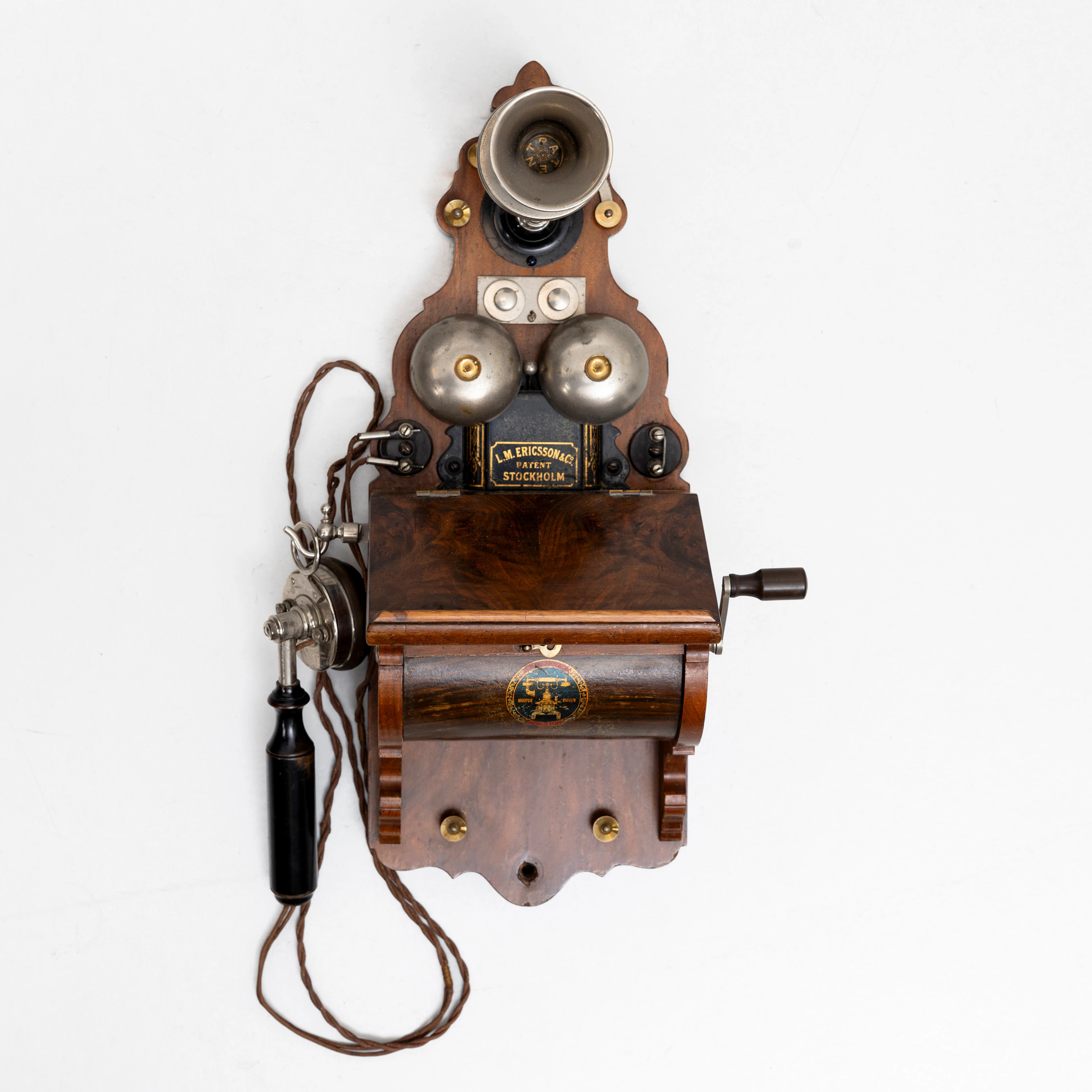 VÄGGTELEFON, L.M. Ericsson & Co, Stockholm, 1900-tal.