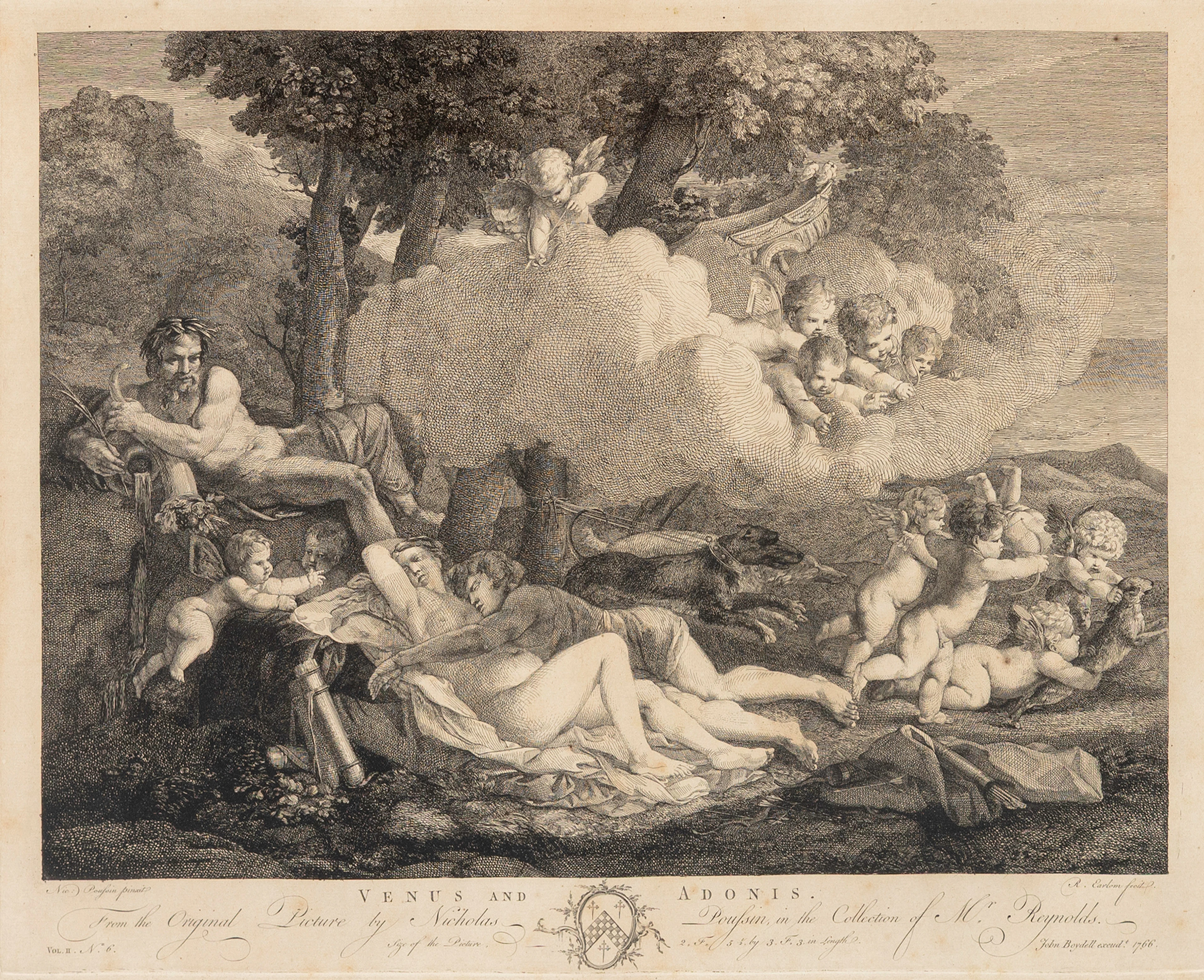 GRAVYR, "Venus och Anodis" efter Nicholas Poussin, Vol II, No 6, publicerad