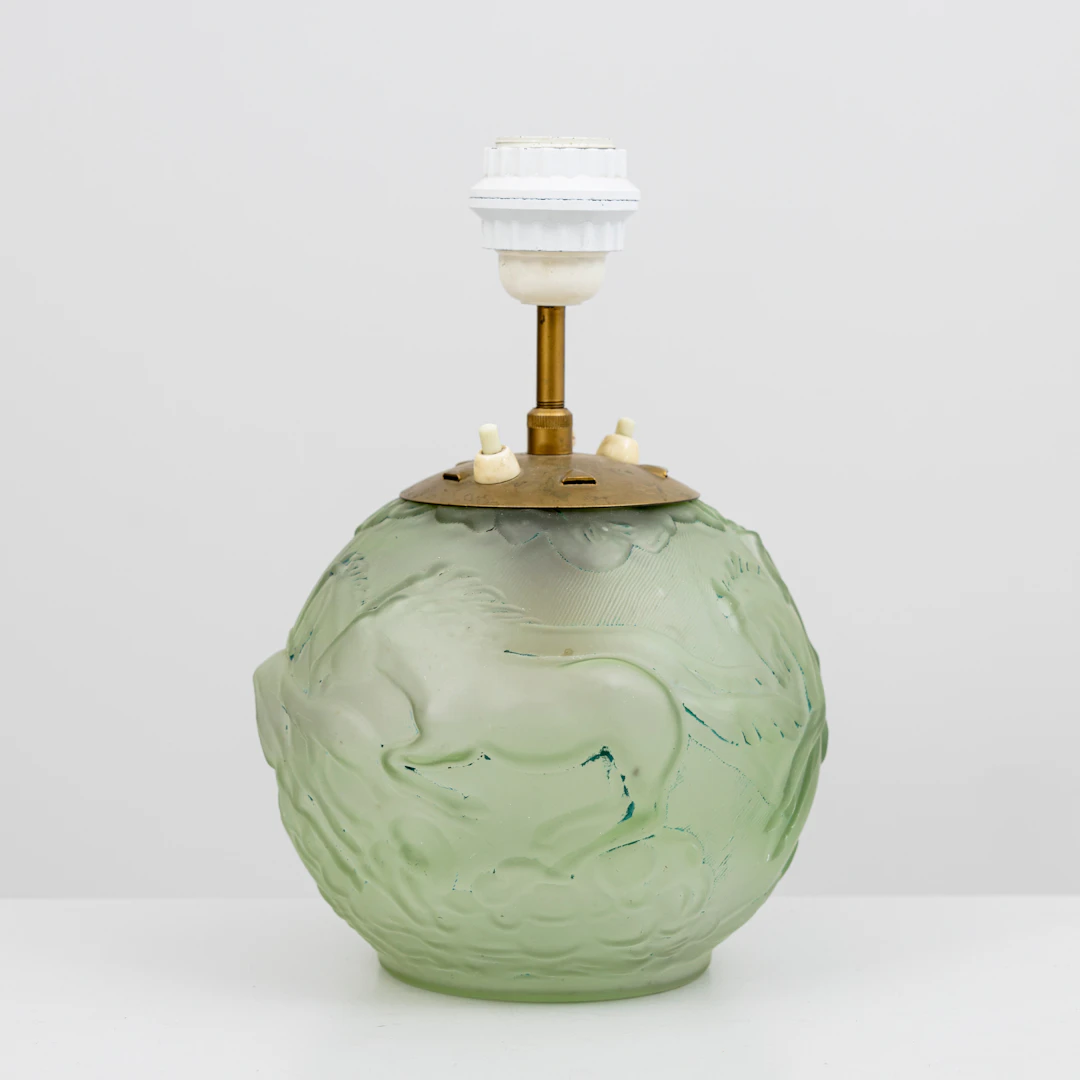 BORDSLAMPA, Art deco, Glimma glasbruk, 1930/40-tal.