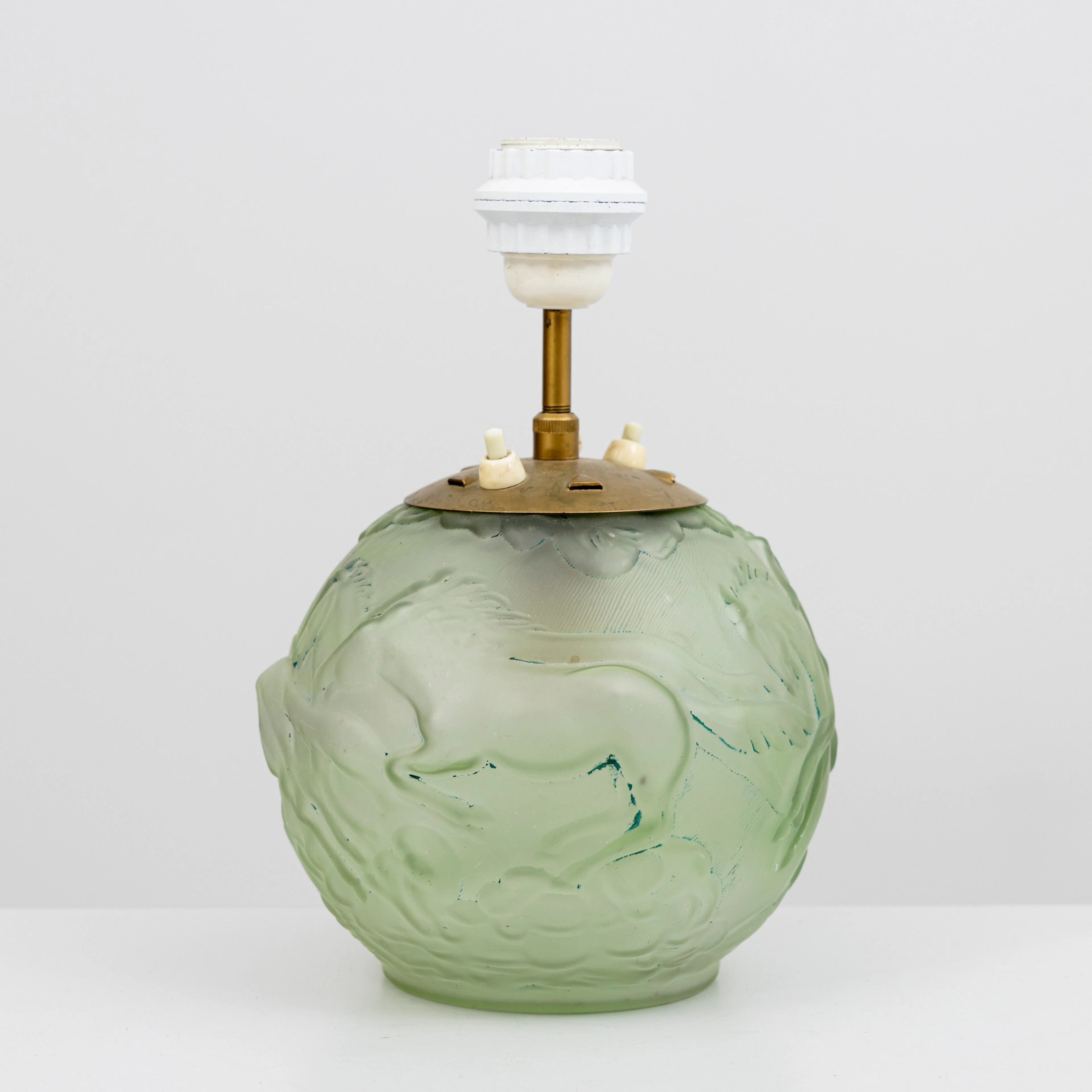 BORDSLAMPA, Art deco, Glimma glasbruk, 1930/40-tal.
