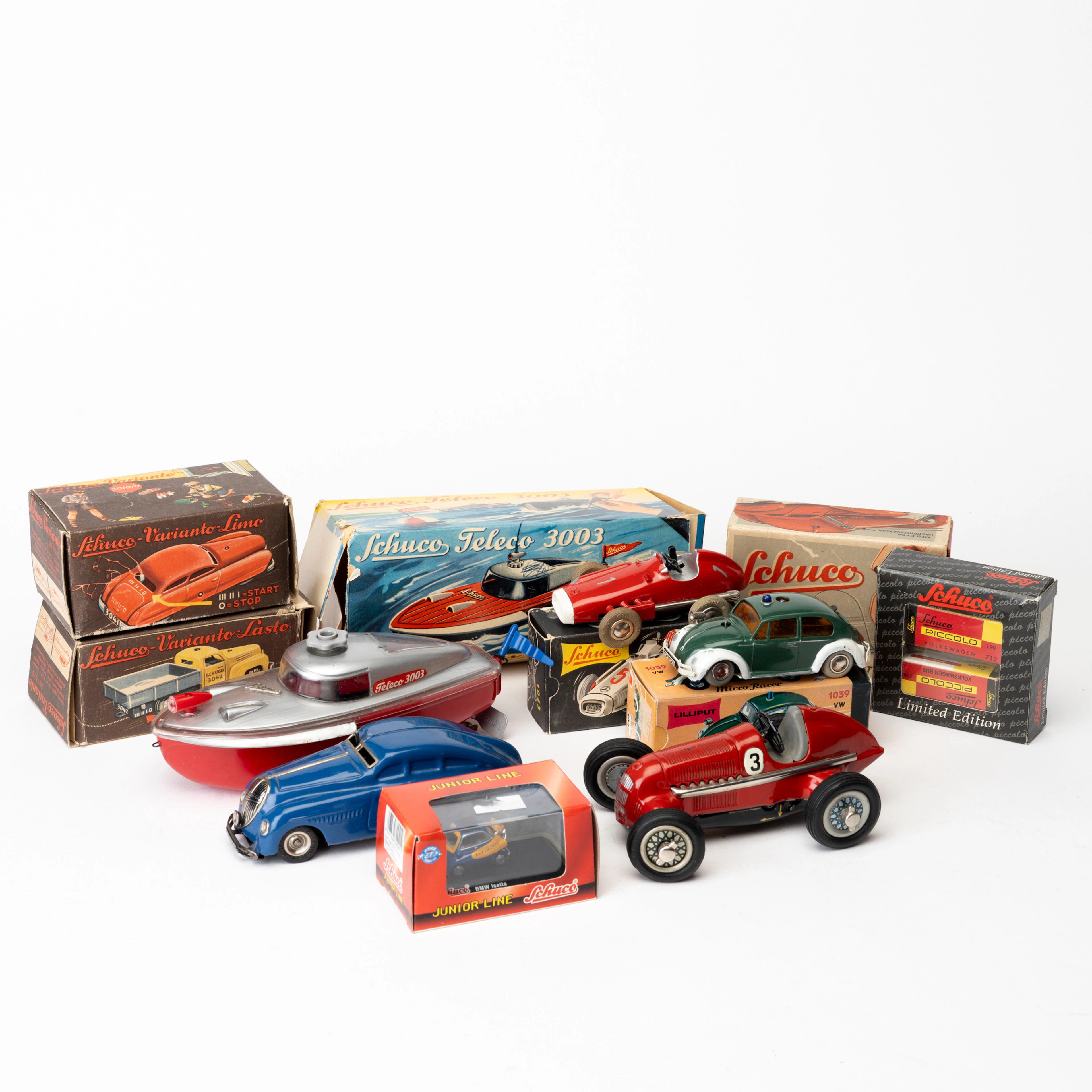 SCHUCO 9 st, bla Teleco 3003, Micro racer, Piccolo, 1900-talets mitt/andra