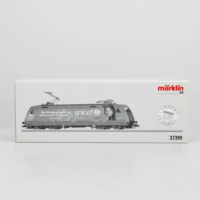 MÄRKLIN 37399 elektrolok UNICEF, ljud mfx, instruktion, originalförpackning.