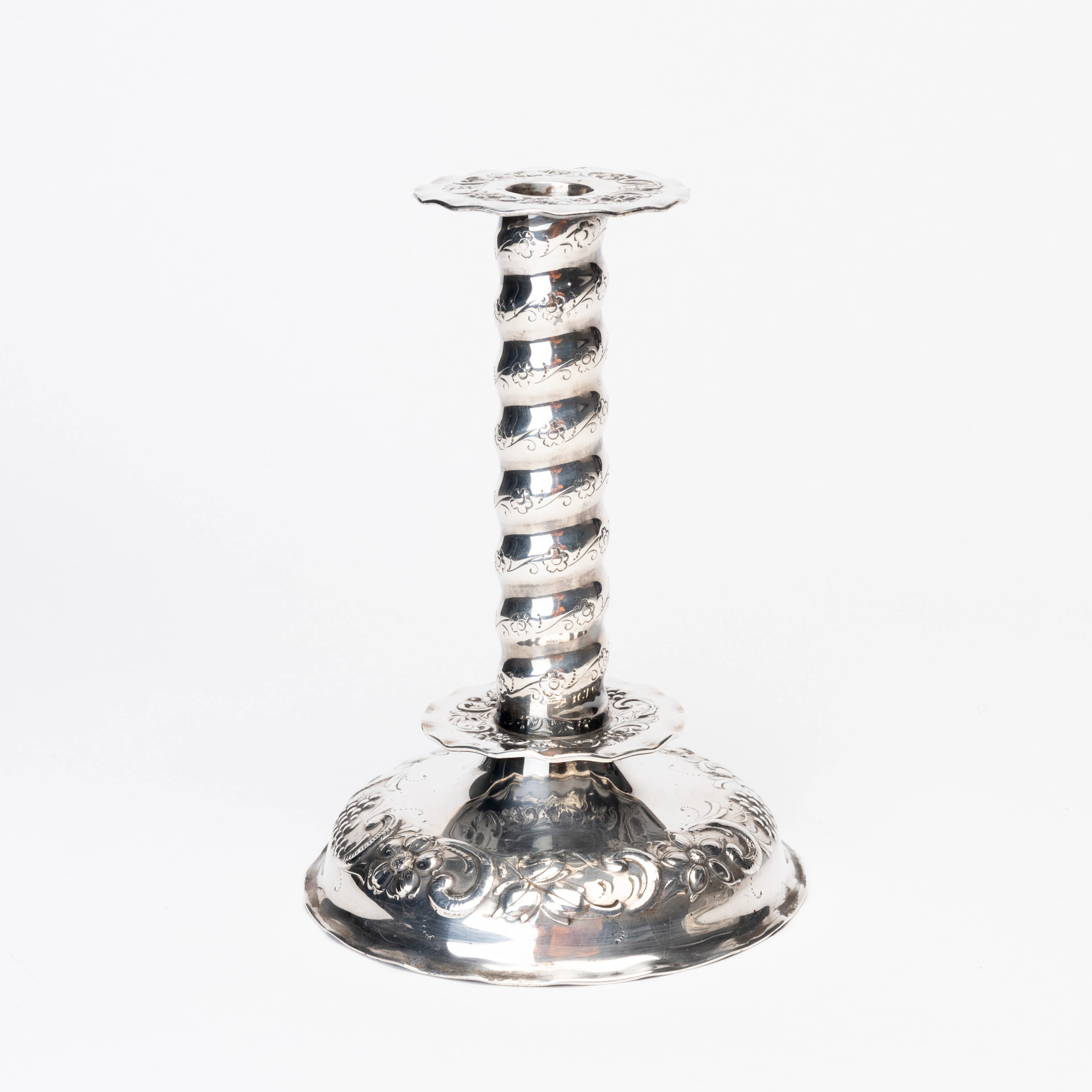 LJUSSTAKE, silver, barockstil, TESI, 1957, Göteborg.