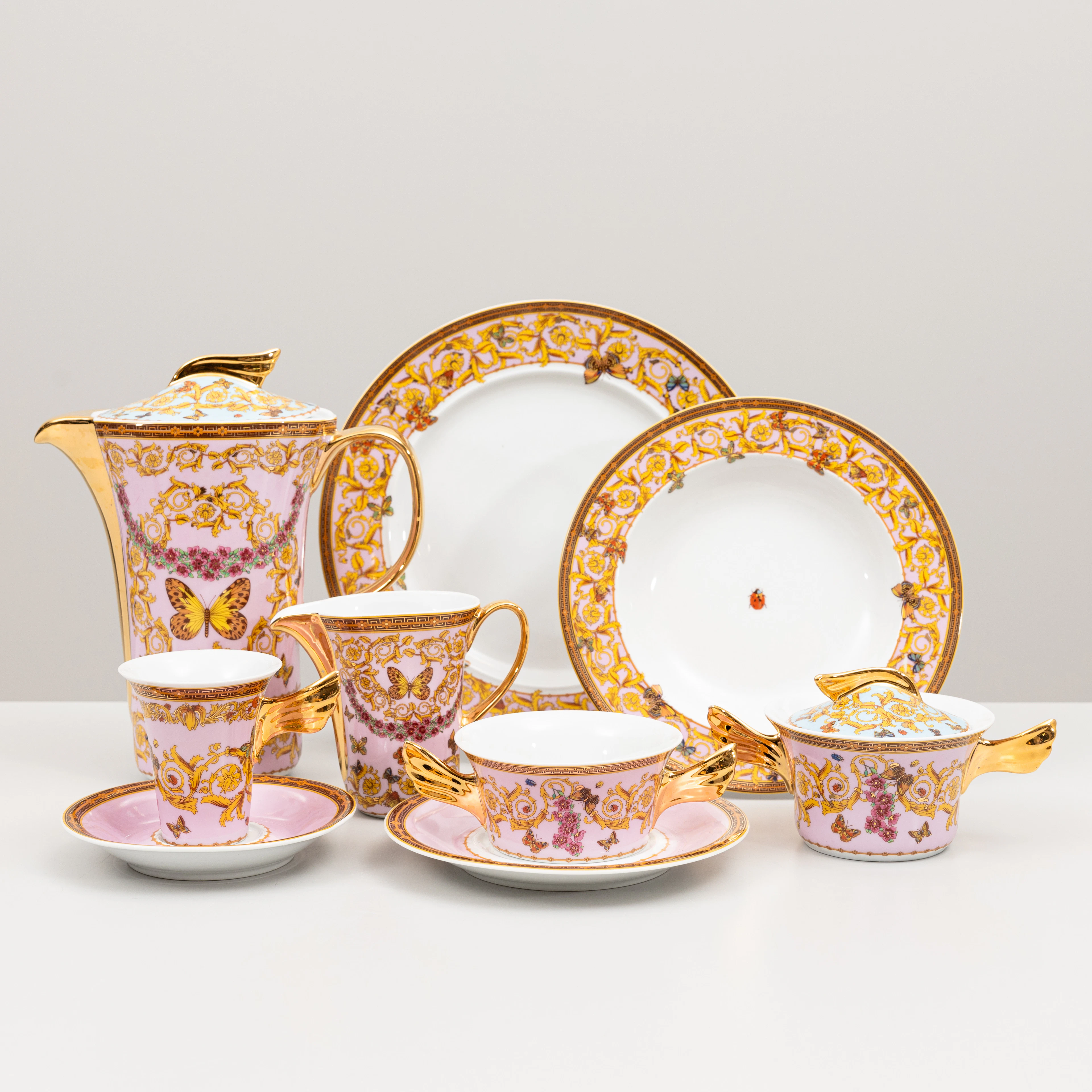 SERVIS, 28 delar, porslin, Le Jardin de Versace för Rosenthal.