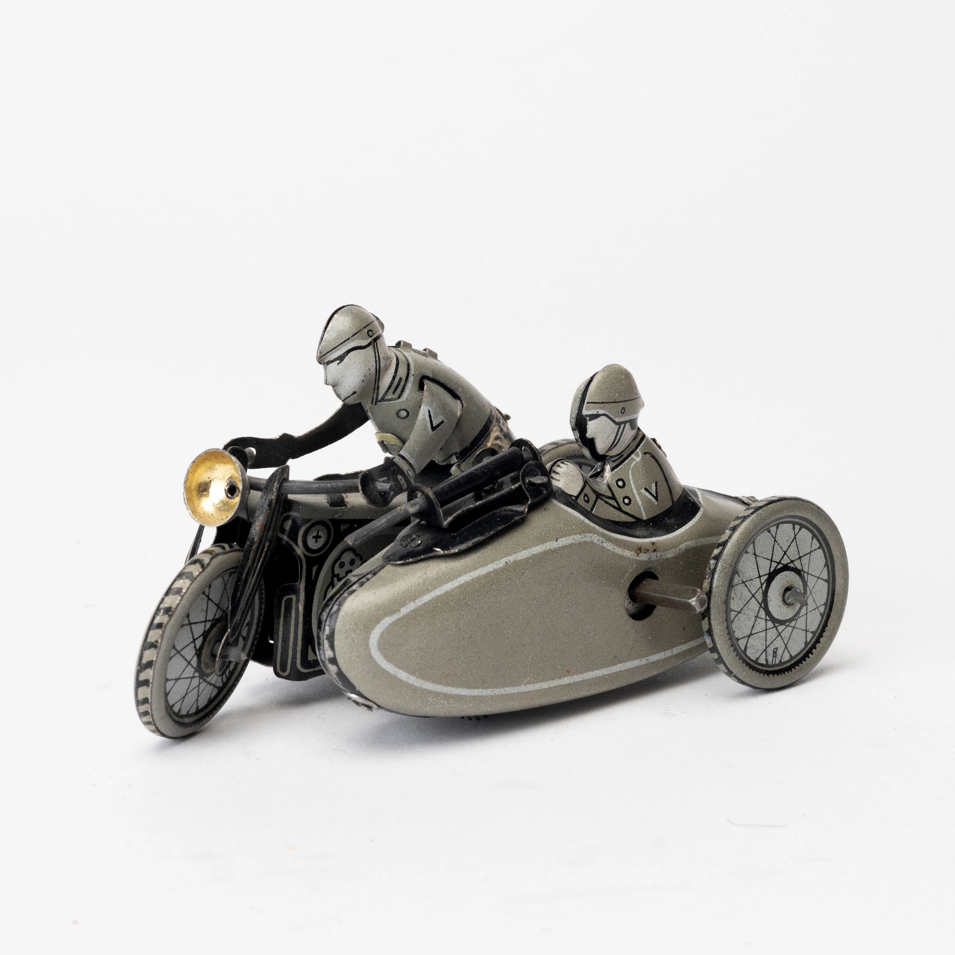 KELLERMANN möjligen, militär motorcykel med sidovagn och kulspruta