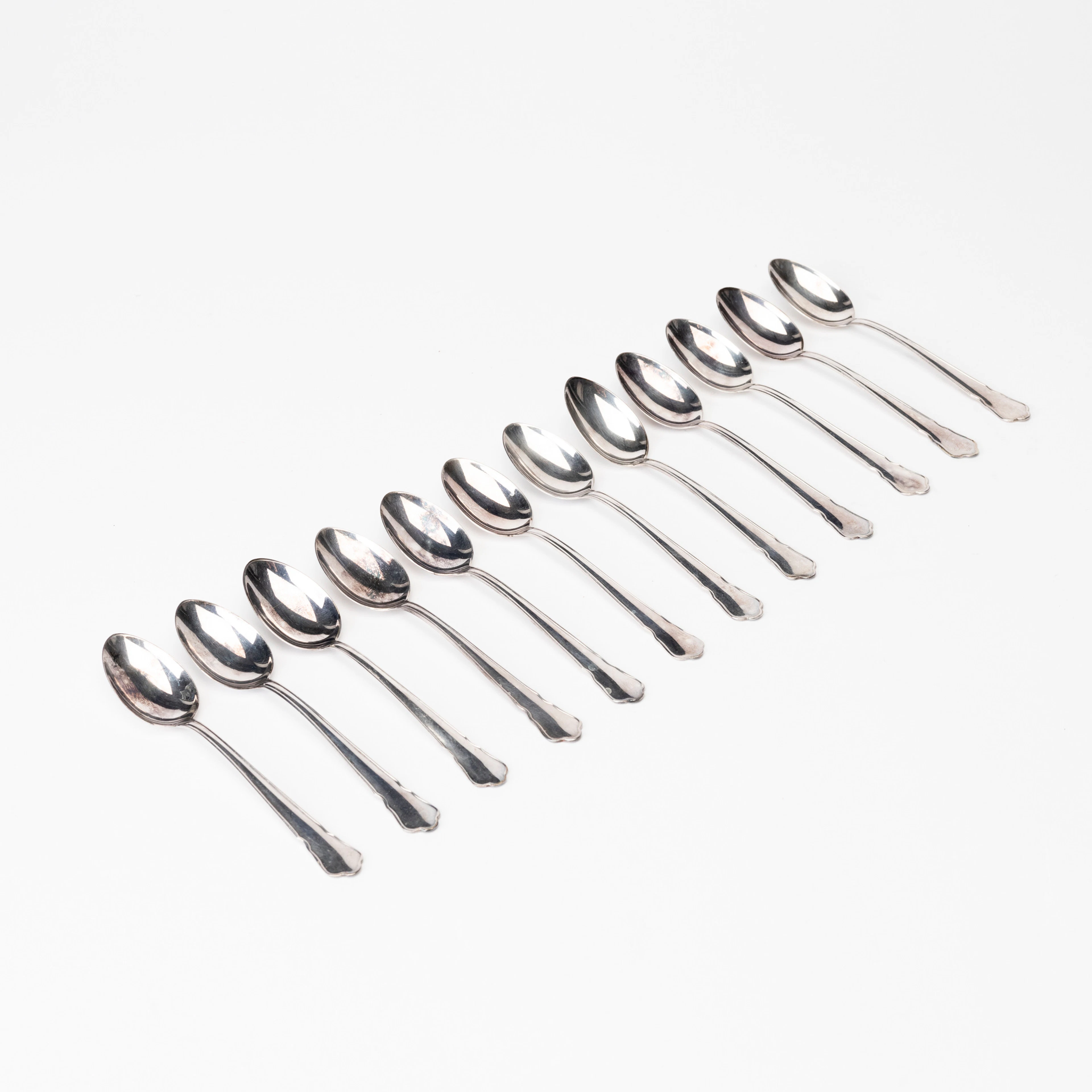 KAFFESKEDAR, 12 st, silver, "Chippendale", GAB, 1960-73.