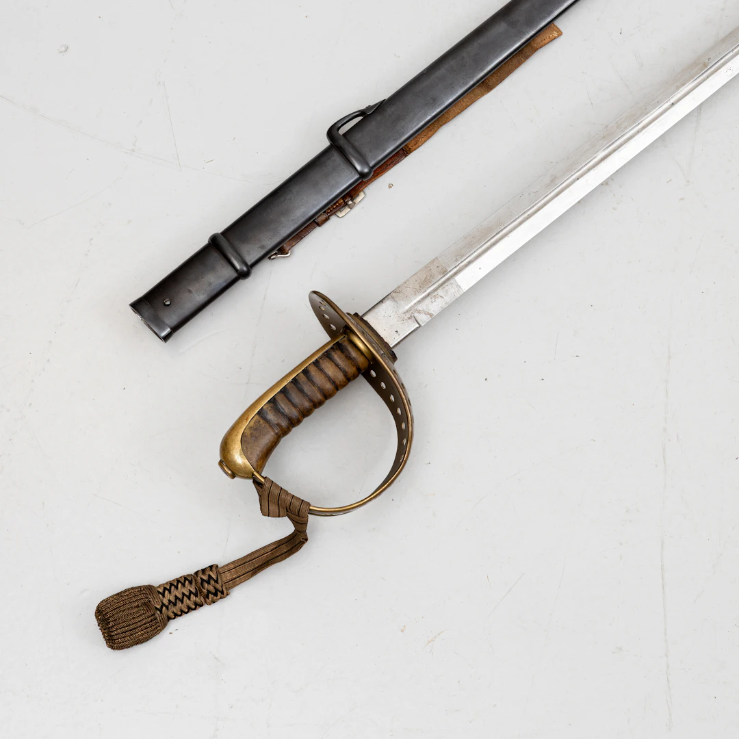 SABEL, för manskap vid kavalleri, svensk, m/1893, med balja och portépe m/1797.