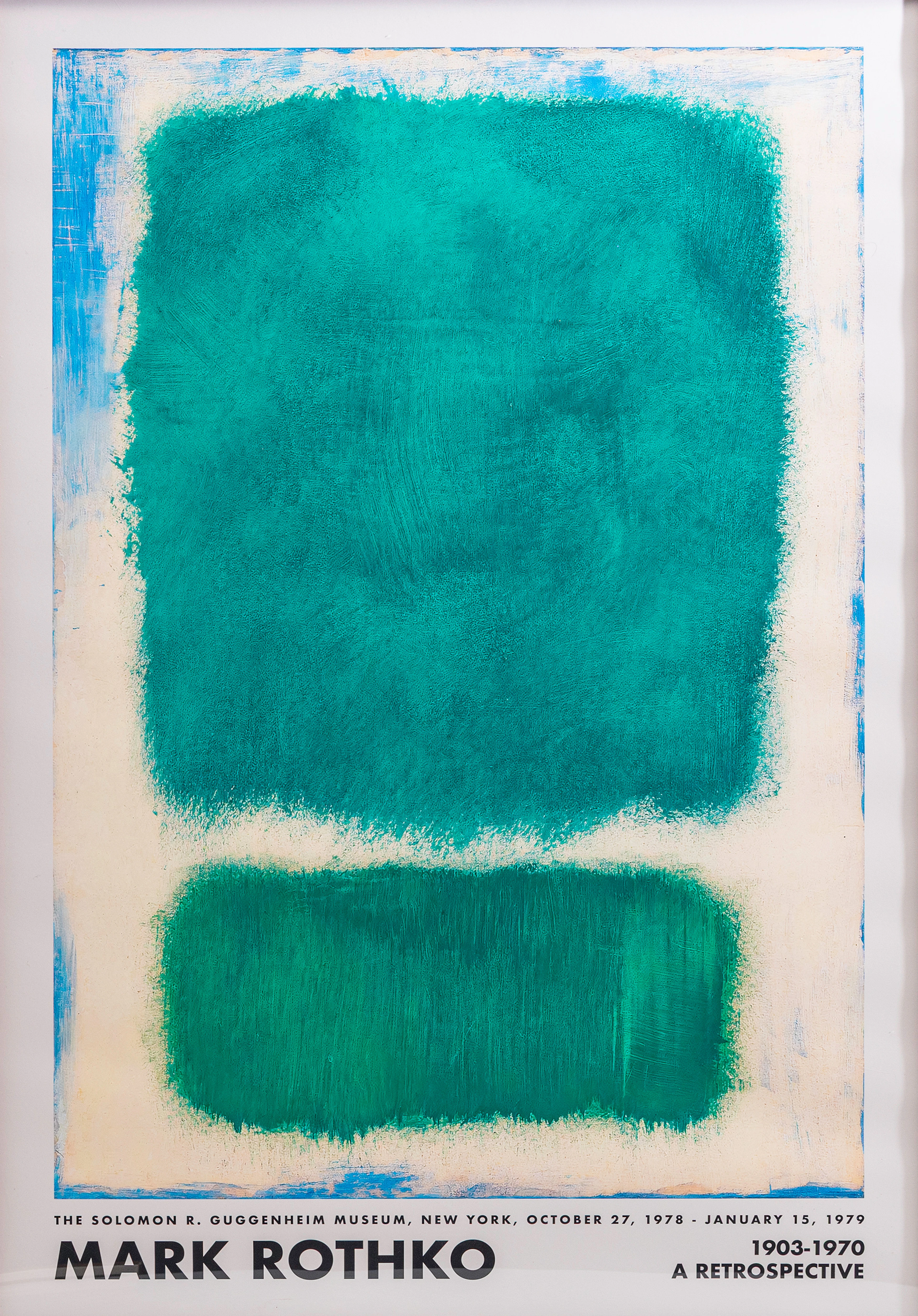 MARK ROTHKO. "1903-1970 a Retrospective", utställningsaffisch, Guggenheim