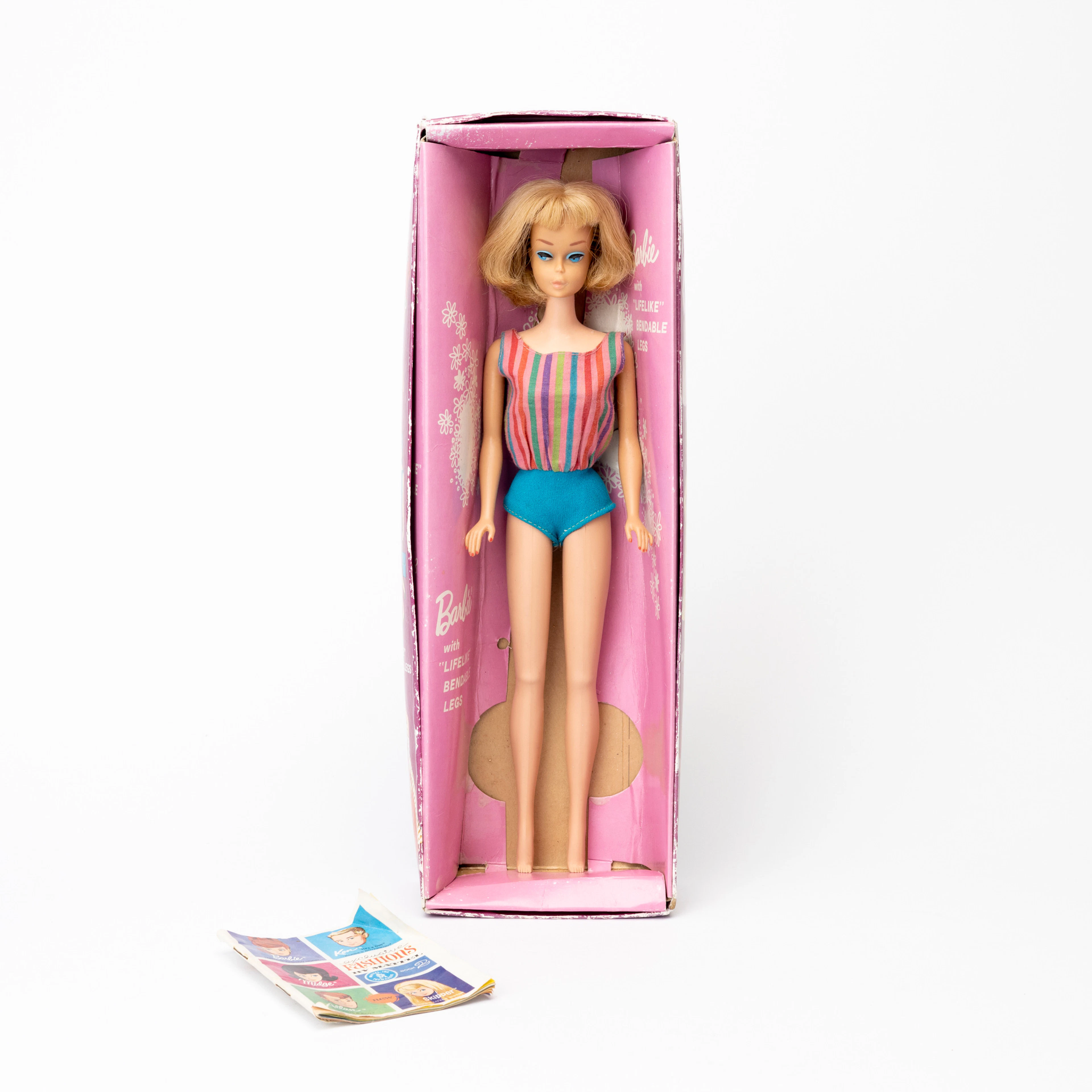 MATTEL INC, "Barbie", blonde American Girl, bendable legs, med originalkartong