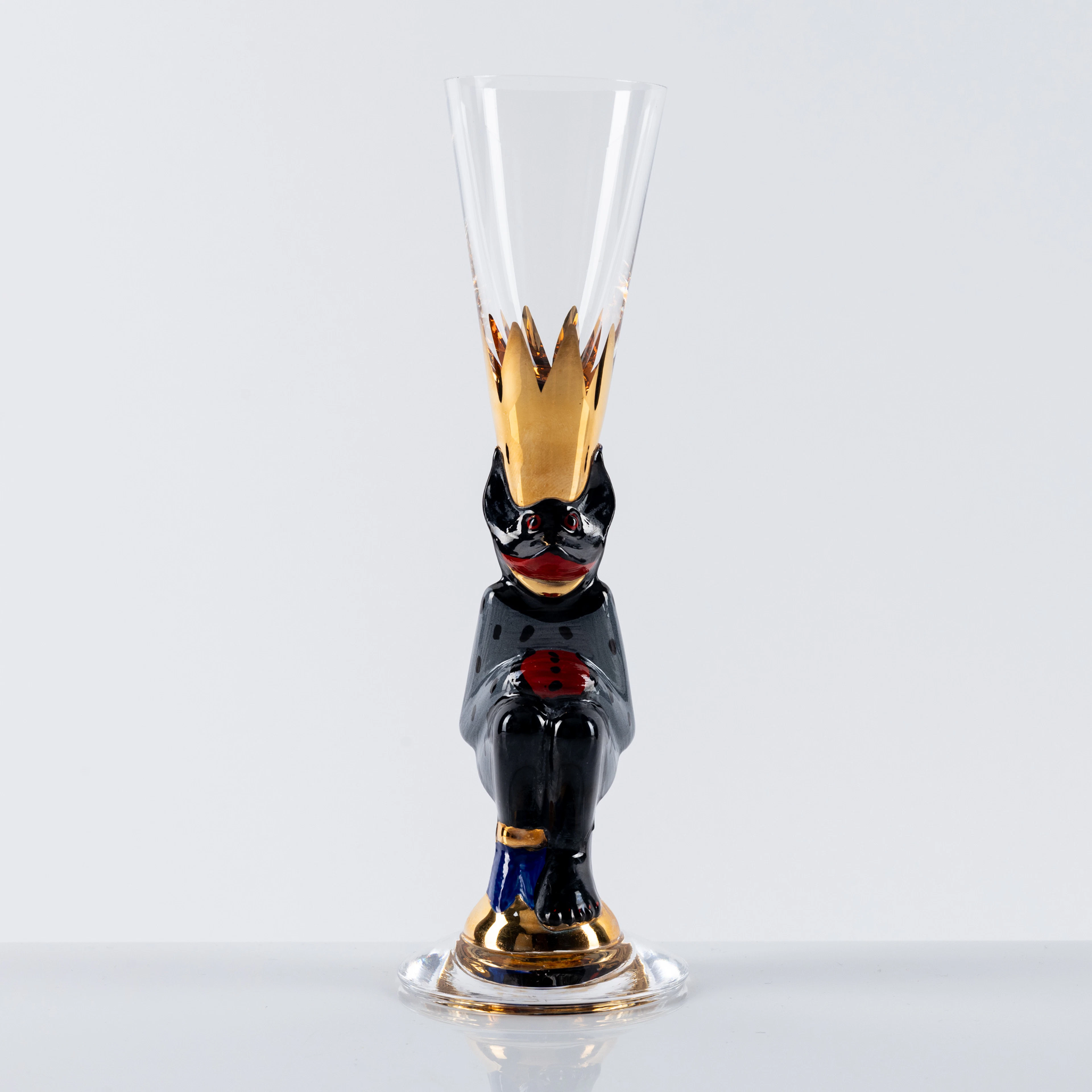 GUNNAR CYRÉN. Snapsglas, "Djävulsglas", grå, Nobelservisen, Orrefors, 2009.