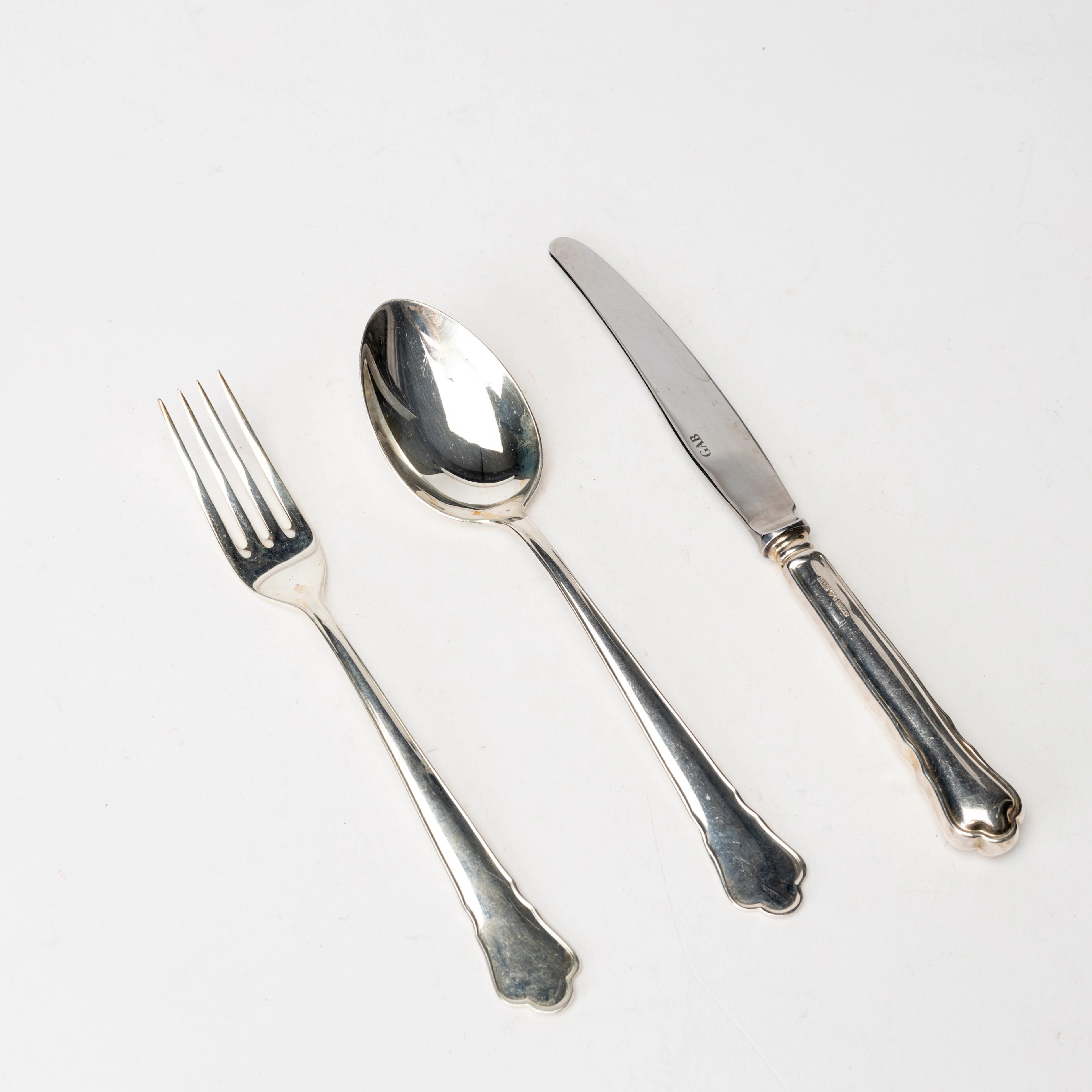 BESTICK, 24 delar ",Chippendale" GAB, silver, 1992.