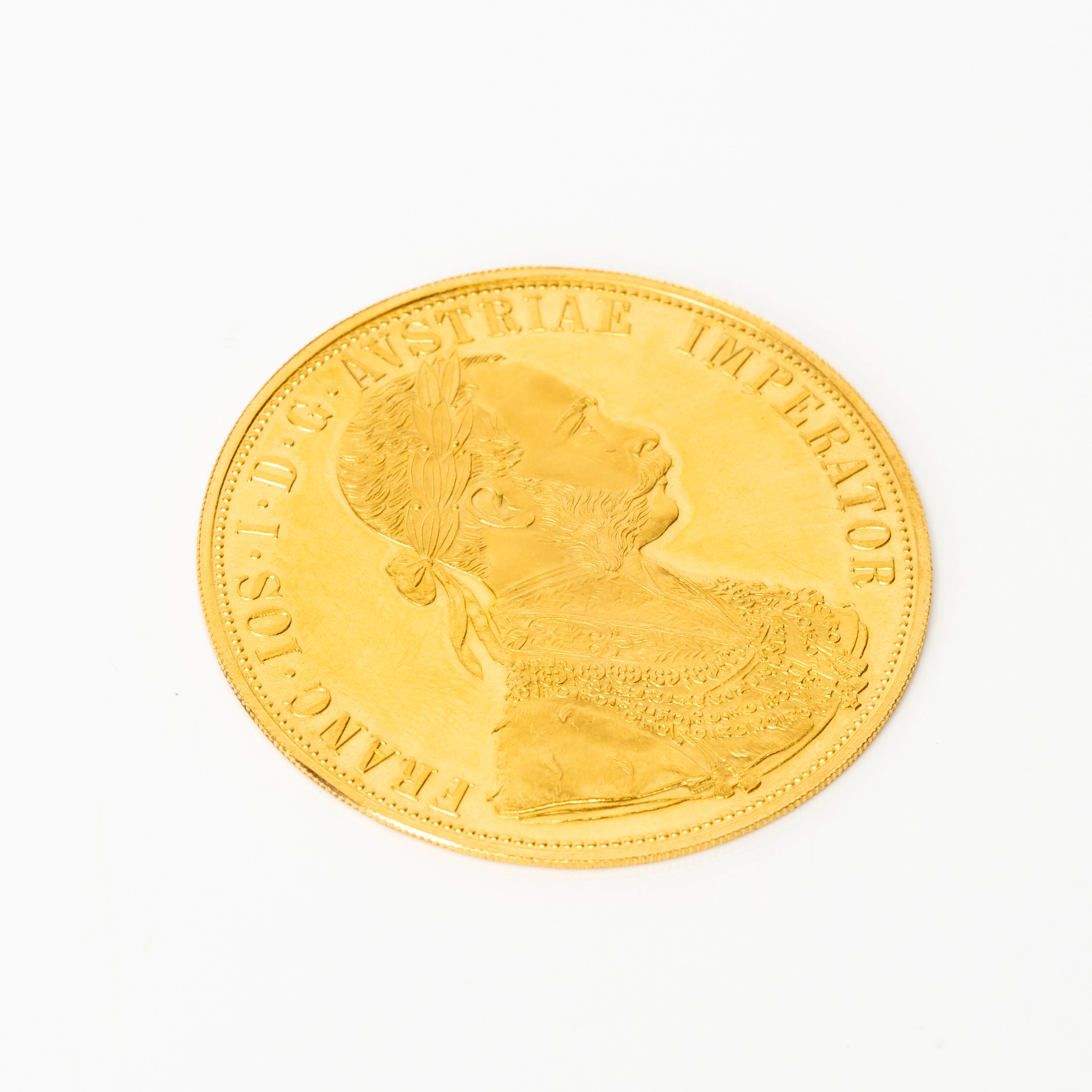 GULDMYNT, 4 dukat, Frans-Josef I, Österrike-Ungern, 1915, 21,6K guld, restrike.