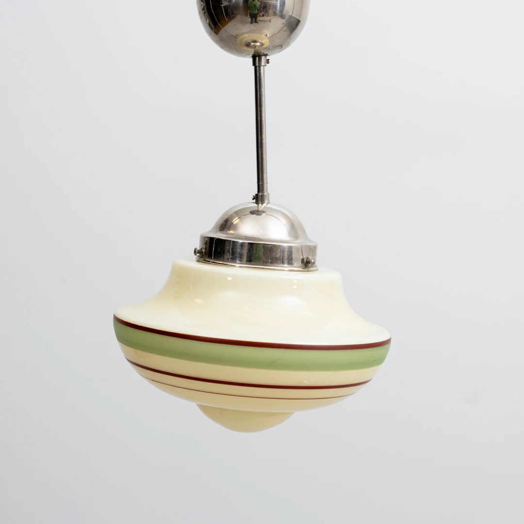 TAKLAMPA, glas, Art Deco, 1930-tal, höjd ca 42 cm.