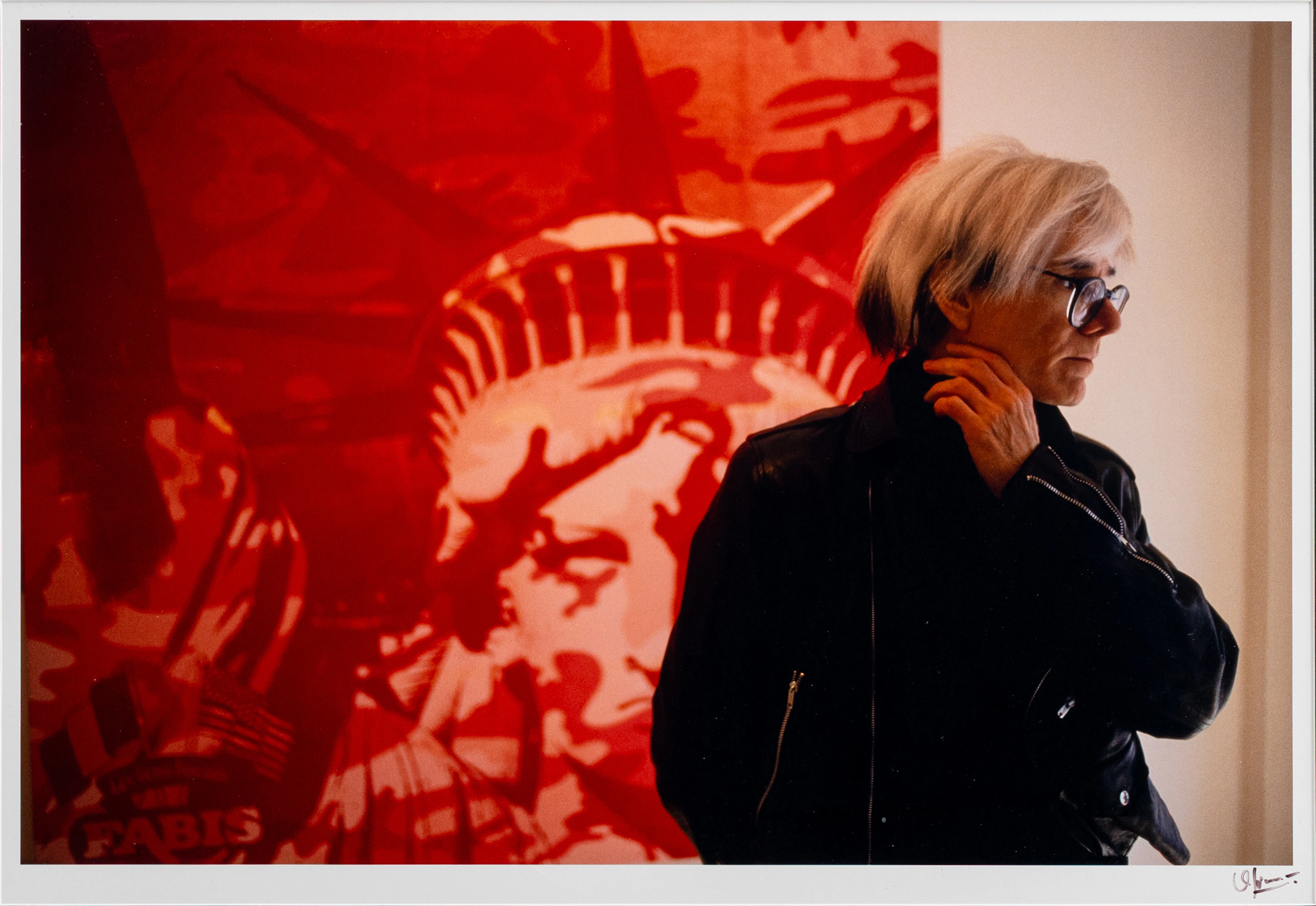 DAVID LEFRANC. Fotografi, Andy Warhol, signerad.
