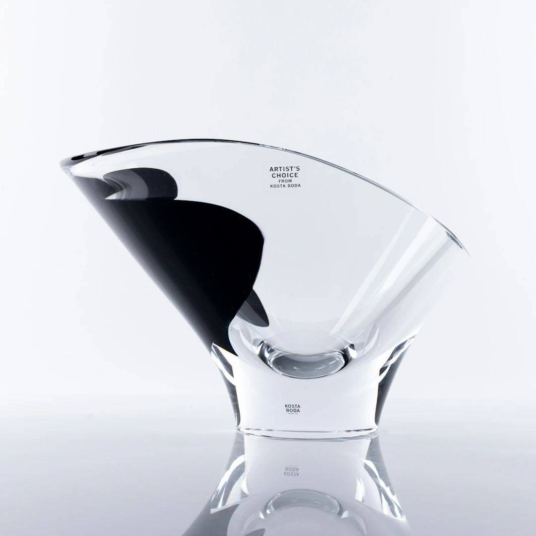 GÖRAN WÄRFF. Skål, glas, "Aria", Artist´s choice, etikettmärkt, Kosta