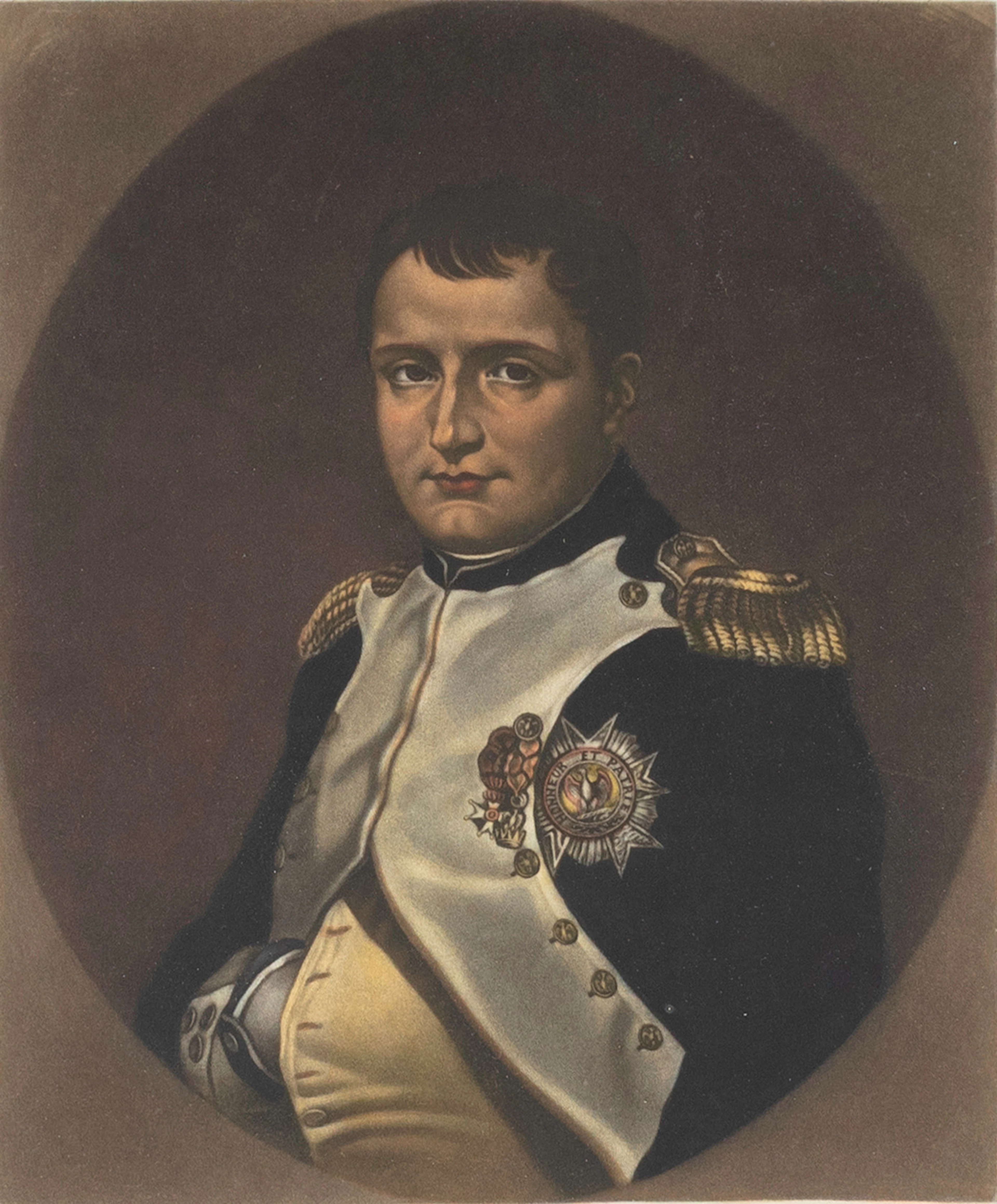 OKÄND KONSTNÄR. Grafiskt blad föreställande Napoleon Bonaparte, kopia