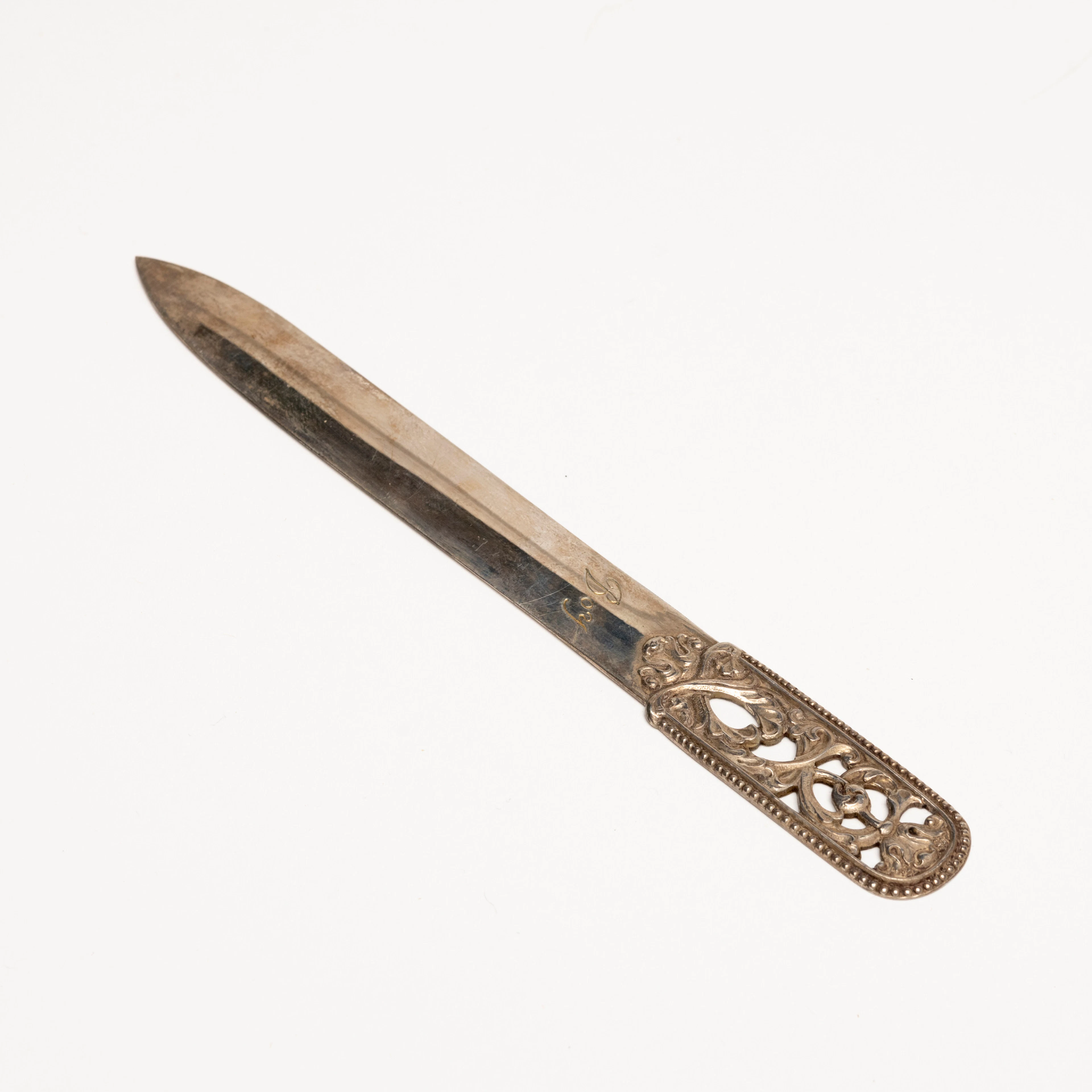 BREVKNIV, silver, svensk importstämpel, 1900-tal.