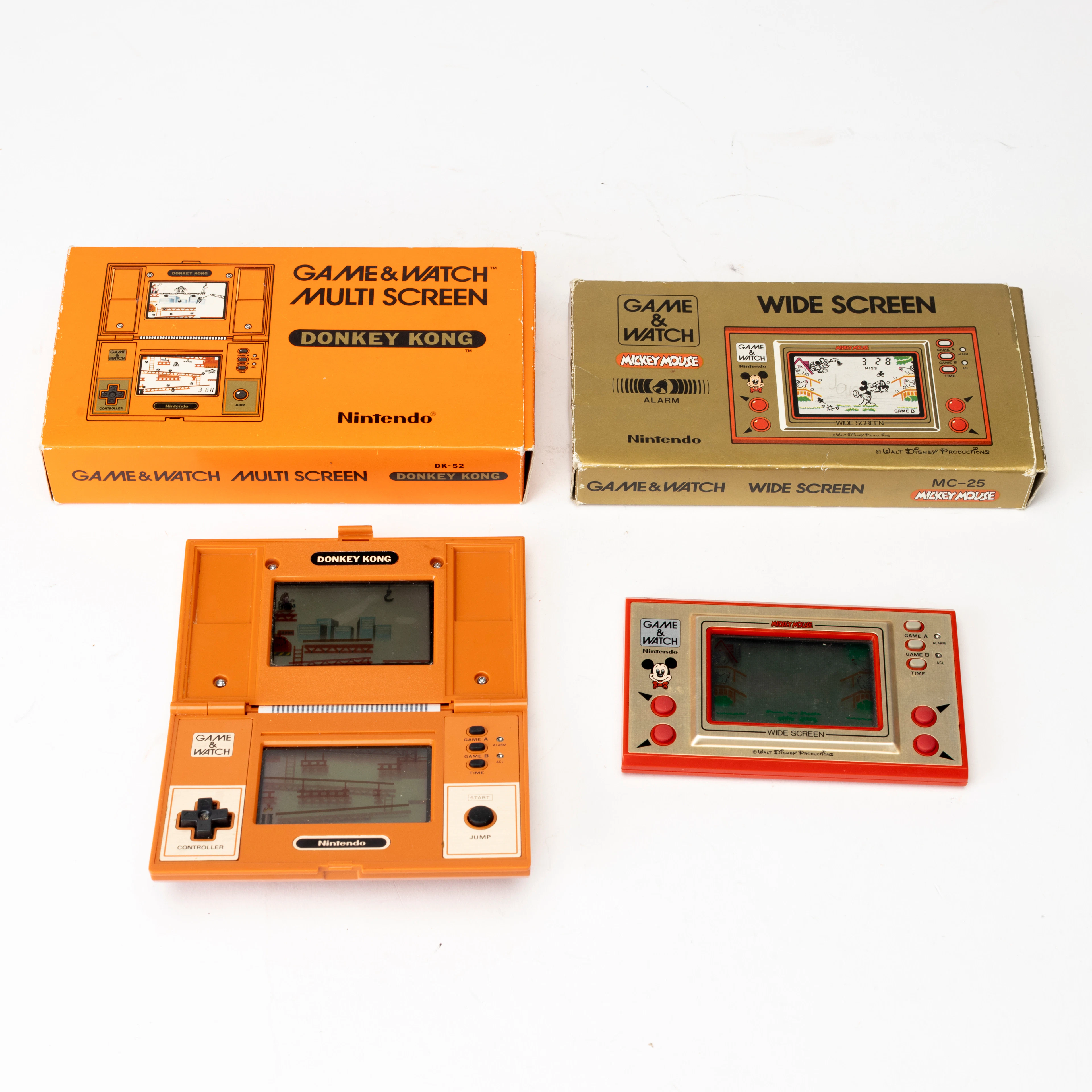 GAME&WATCH, 2 st, Mickey Mouse och Donkey Kong , i orginalkartonger