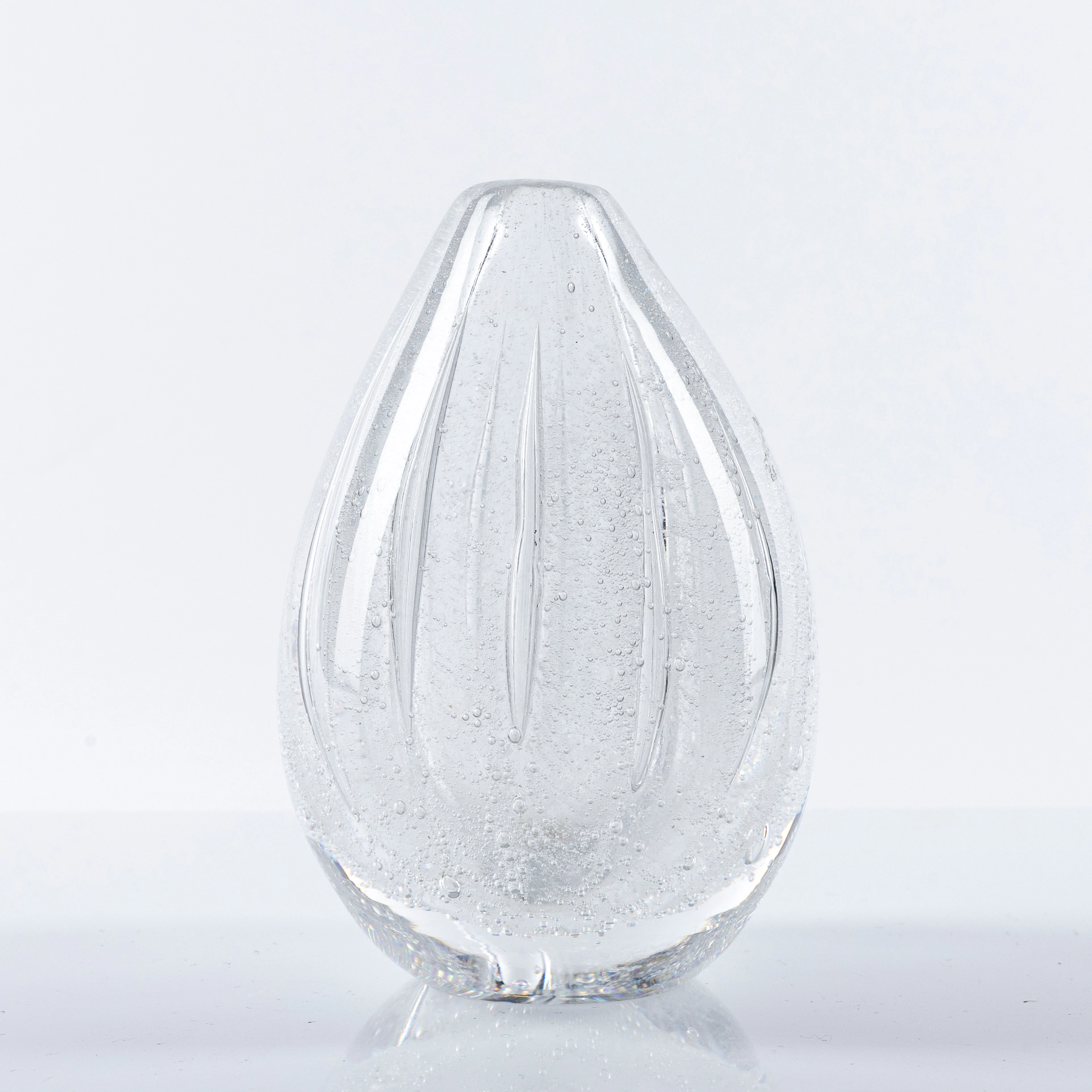 TAPIO WIRKKALA. Vas, glas, "Lök", signerad, Iittala, Finland, 1940/50-tal.