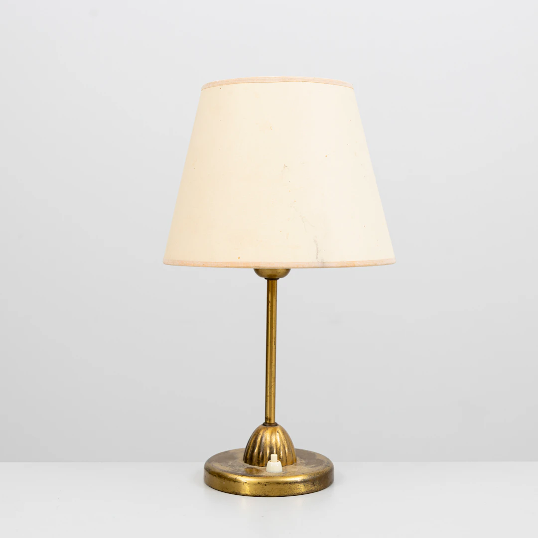 BORDSLAMPA, Swedish Modern, mässing, 1940-tal.
