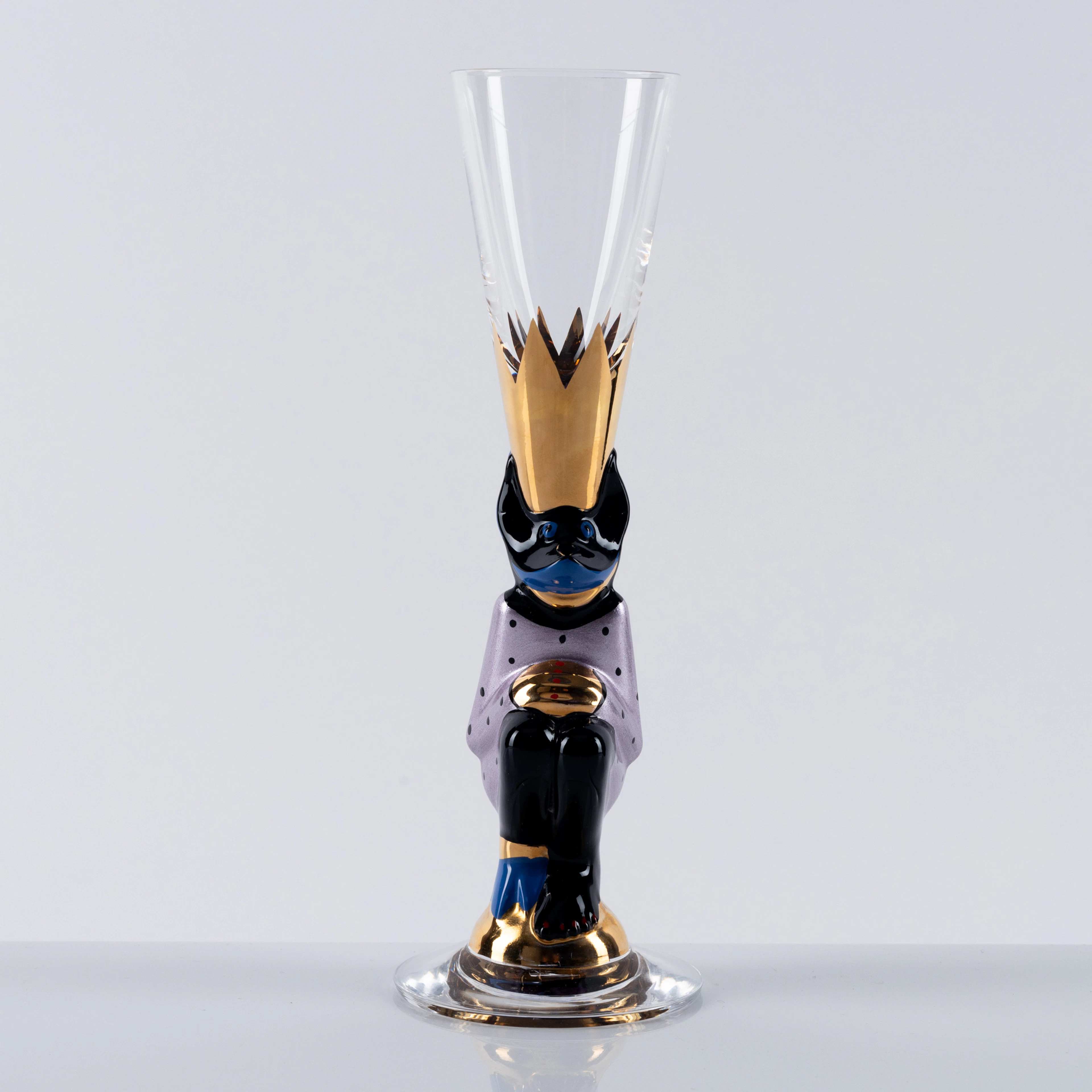 GUNNAR CYRÉN. Snapsglas, "Djävulsglas", rosa metallic, Nobelservisen