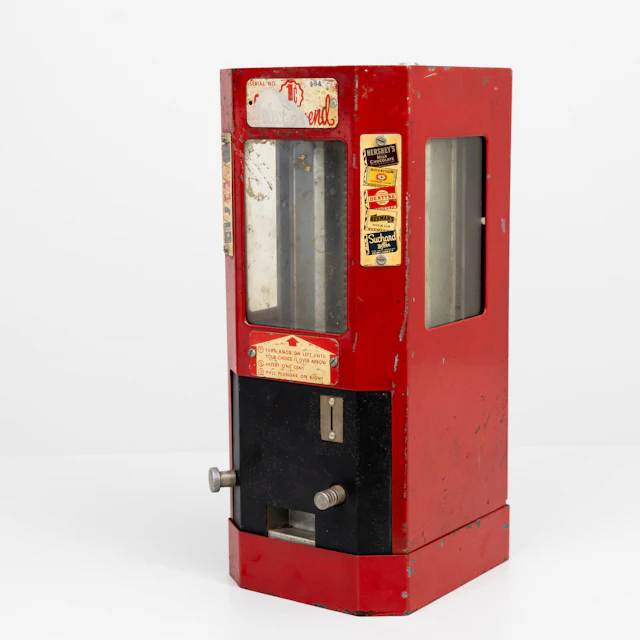 GODIS och TUGGUMMIAUTOMAT, Select-o-vend, USA, 1940-tal.