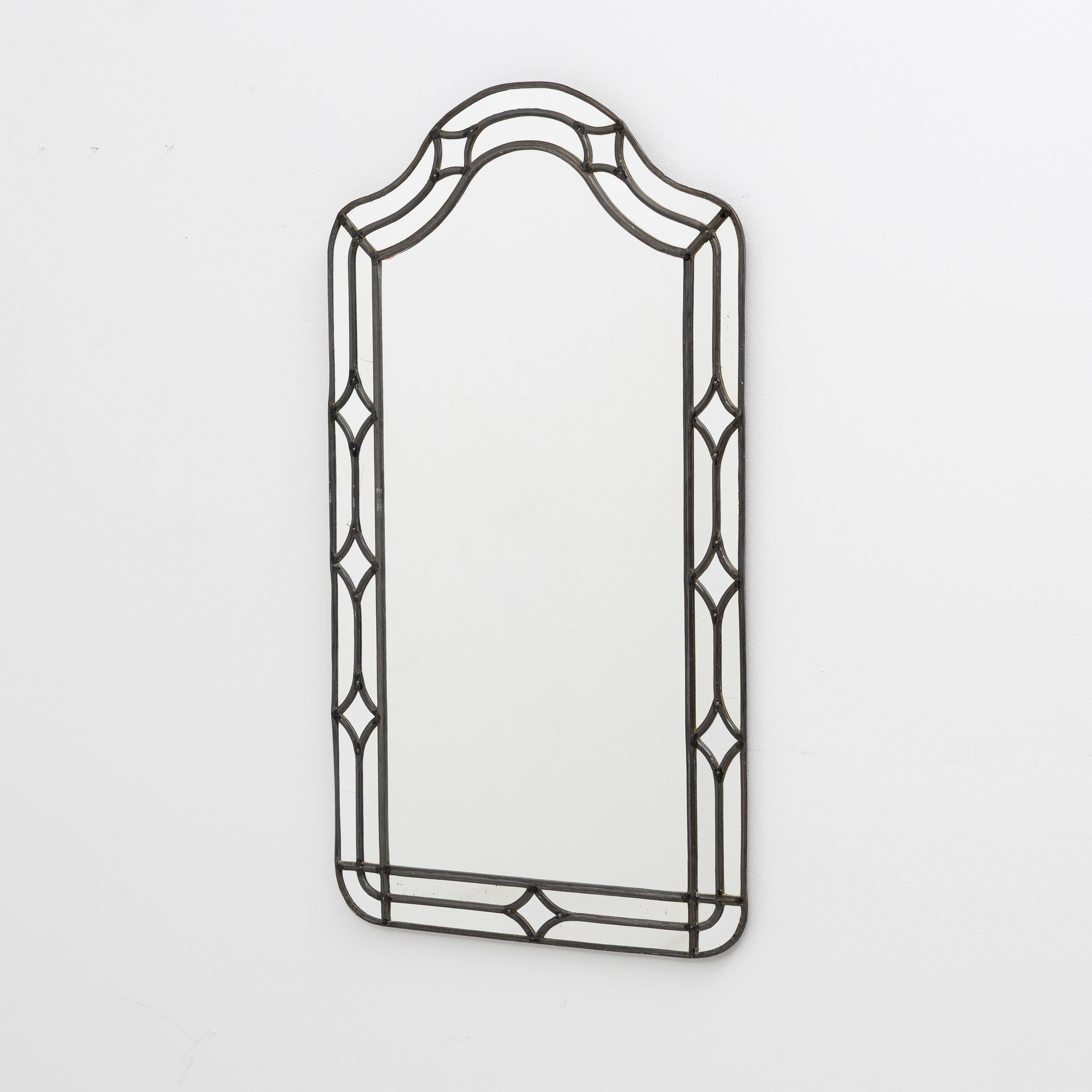 SPEGEL, blyinfattat glas. 1900-tal.