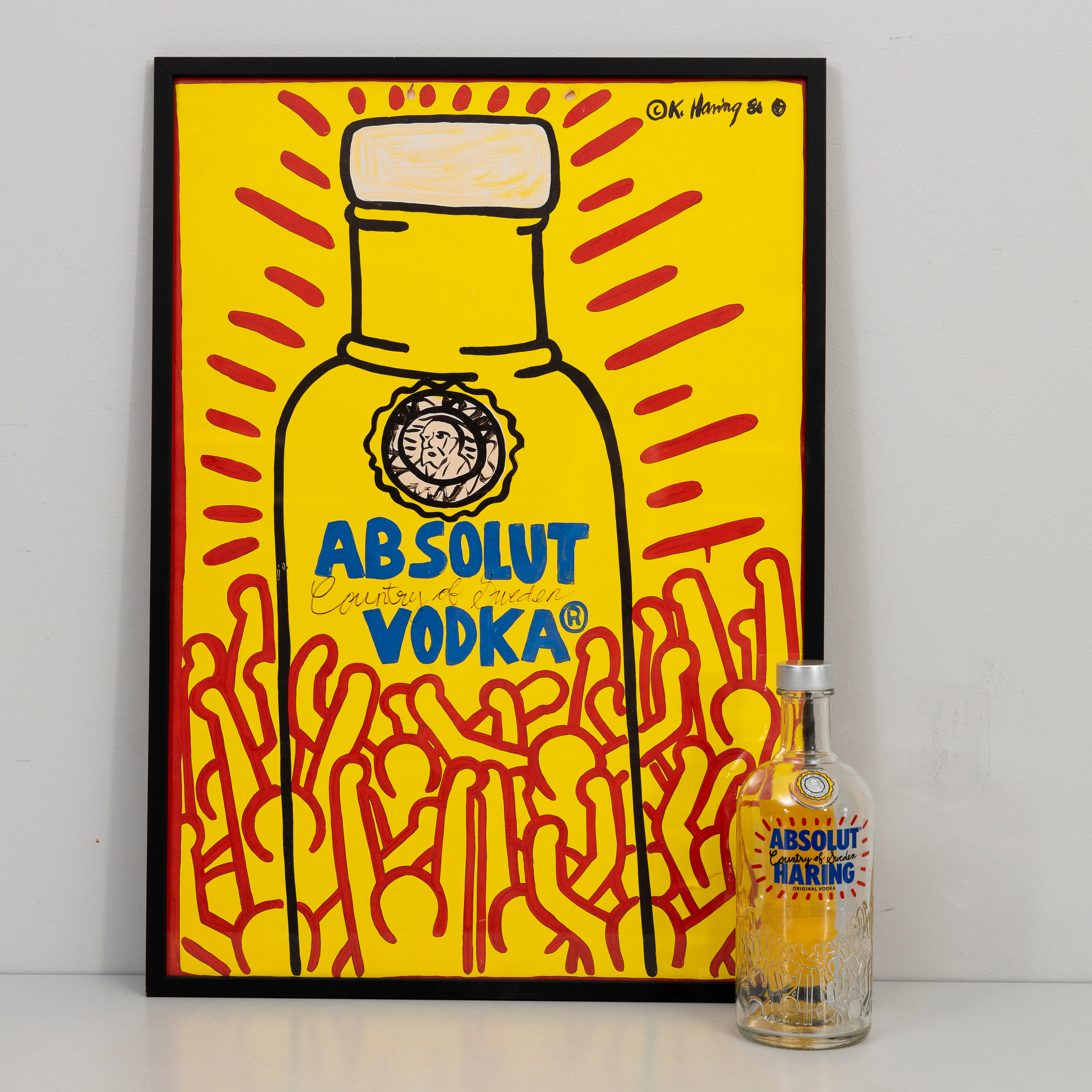 Offsettryck, Absolut Vodka, Country of Sweden, Keith Haring, 86.