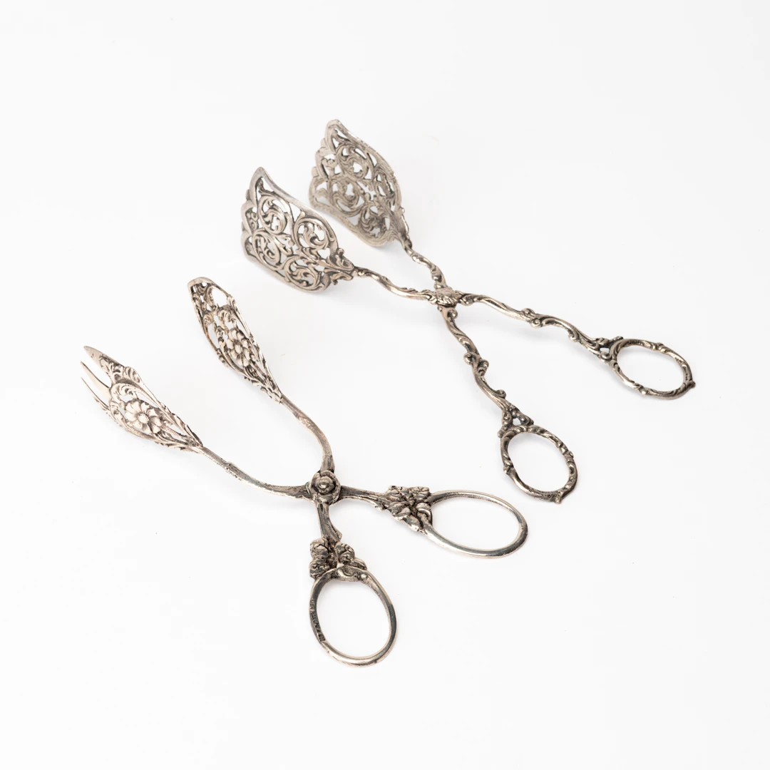 KAKTÄNGER, 2 st, silver, bla Skandia-Hultman-Kommanditbolag, 1966.