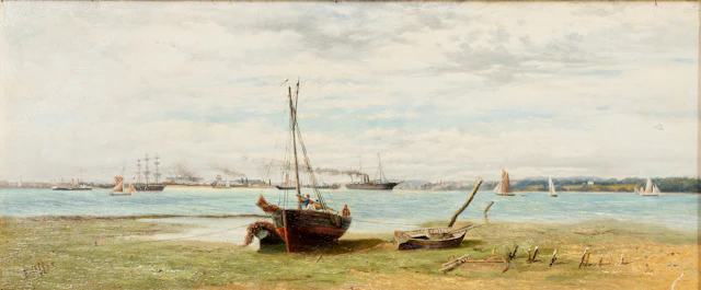 FRANK RAWLINGS OFFER (1847-1932). Farled, olja på duk, bär signatur, F. Offer.