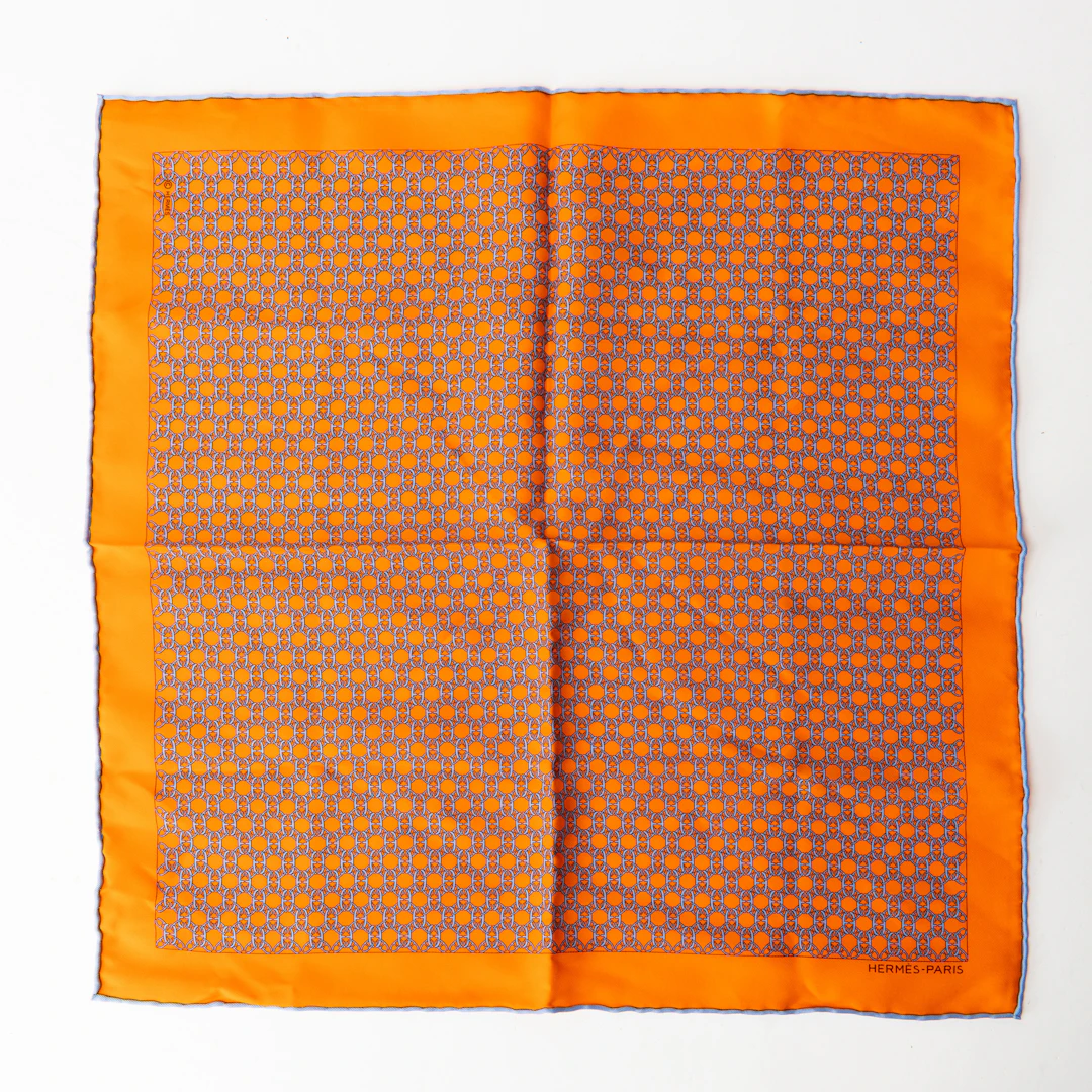 HERMÉS. Pochette,"Chaine D'ancre", siden, Paris, Frankrike.