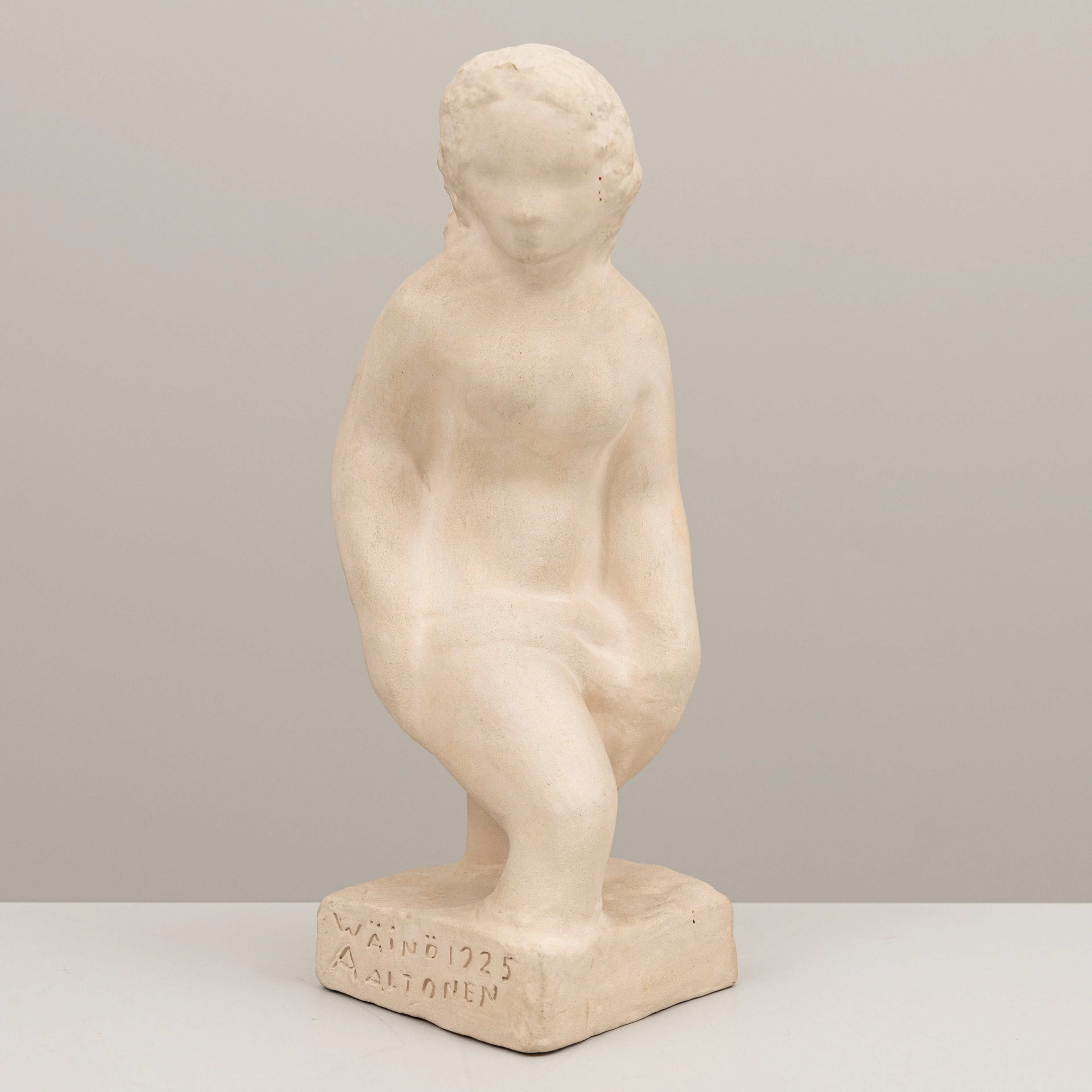 WÄINÖ AALTONEN (1894-1966. Skulptur, gips, Modellstudie, Kvinna, signerad