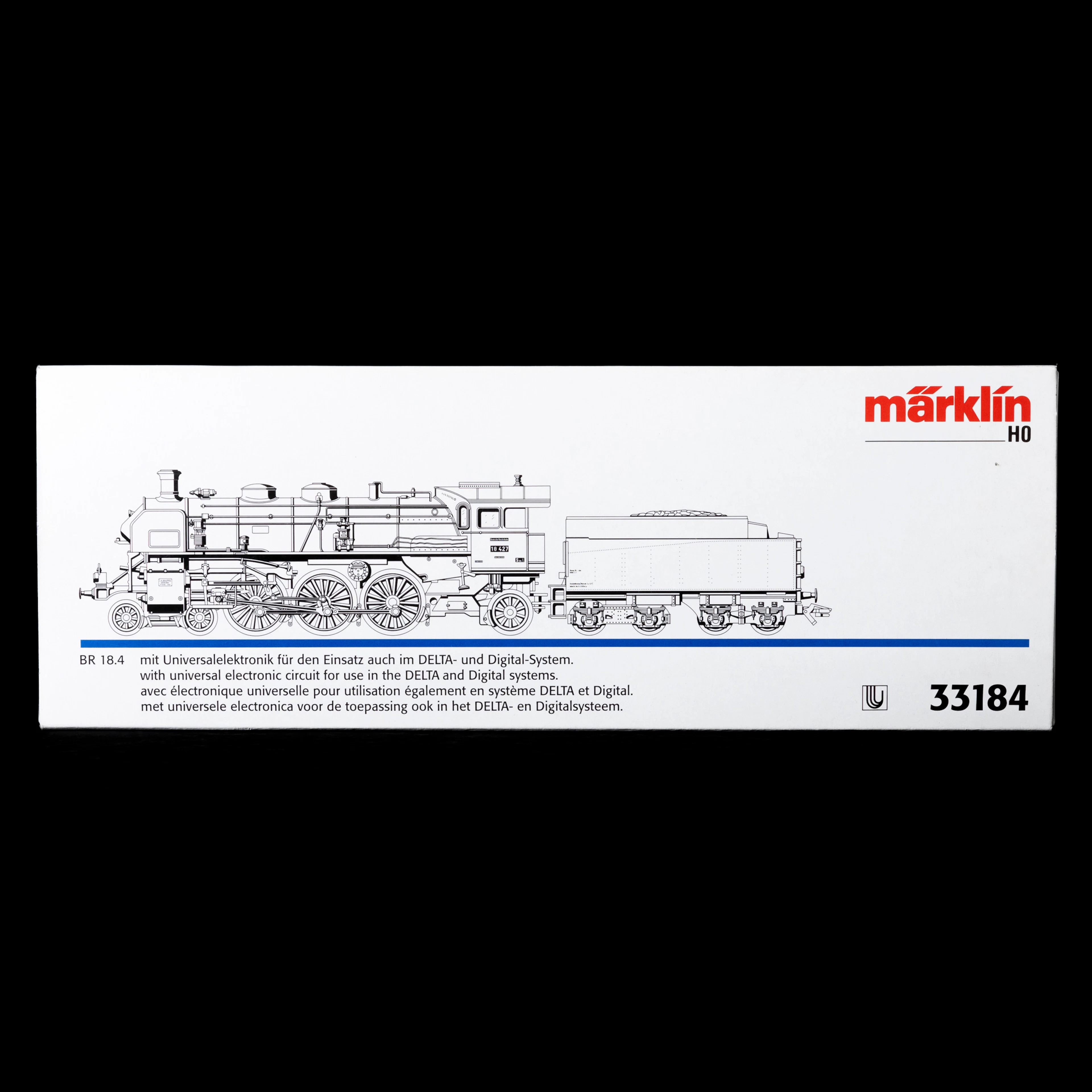 MÄRKLIN 33184, ånglok med tender, BR 18.4., Delta digital, instruktion