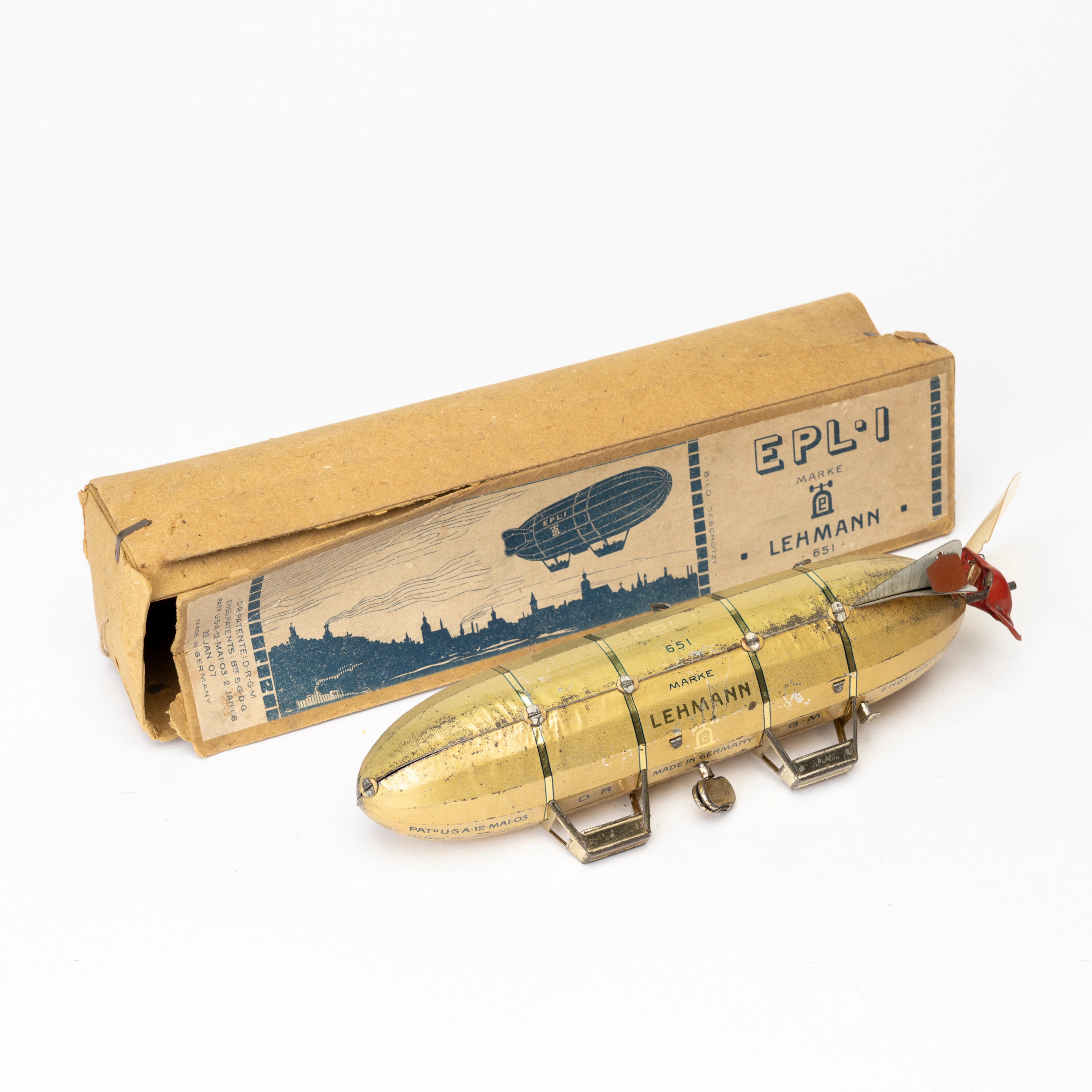 LEHMANN 651 Zeppelinare EPL-1, urverk , originalkartong.