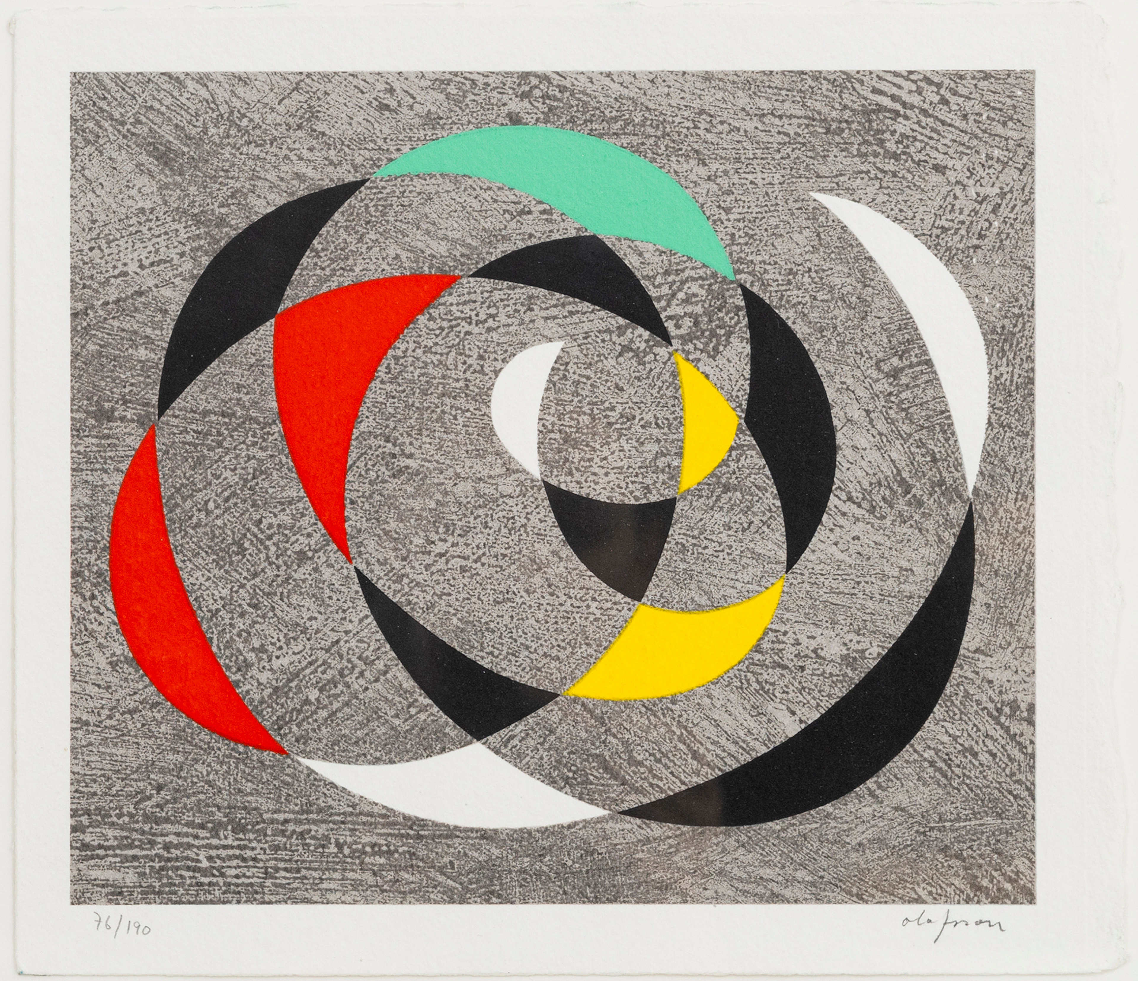 PIERRE OLOFSSON. Komposition, färgserigrafi, signerad, numrerad 76/190.