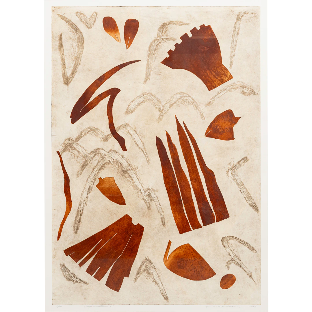 MINAKO MASUI (1940-). "Improvisation 1", färglitografi, signerad
