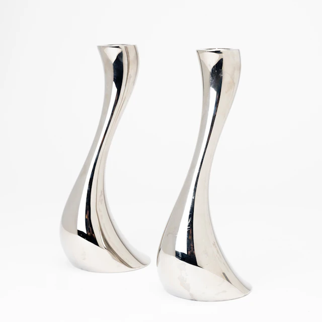 LJUSSTAKAR, ett par, "Cobra" Georg Jensen.