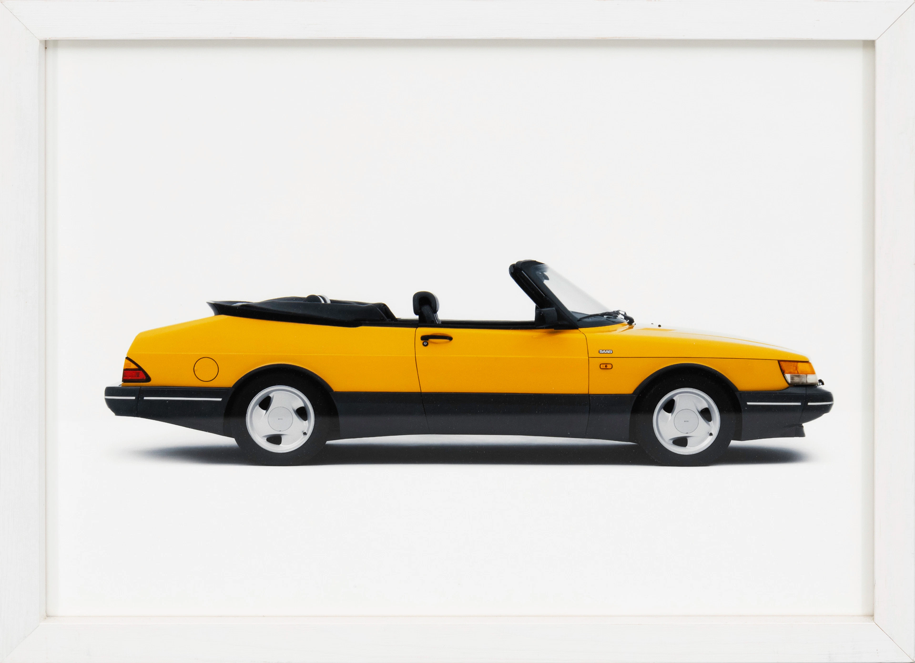 DAWID BJÖRN DAWIDSSON. Saab 900 Cabriolet, fotografi, á tergo signerad