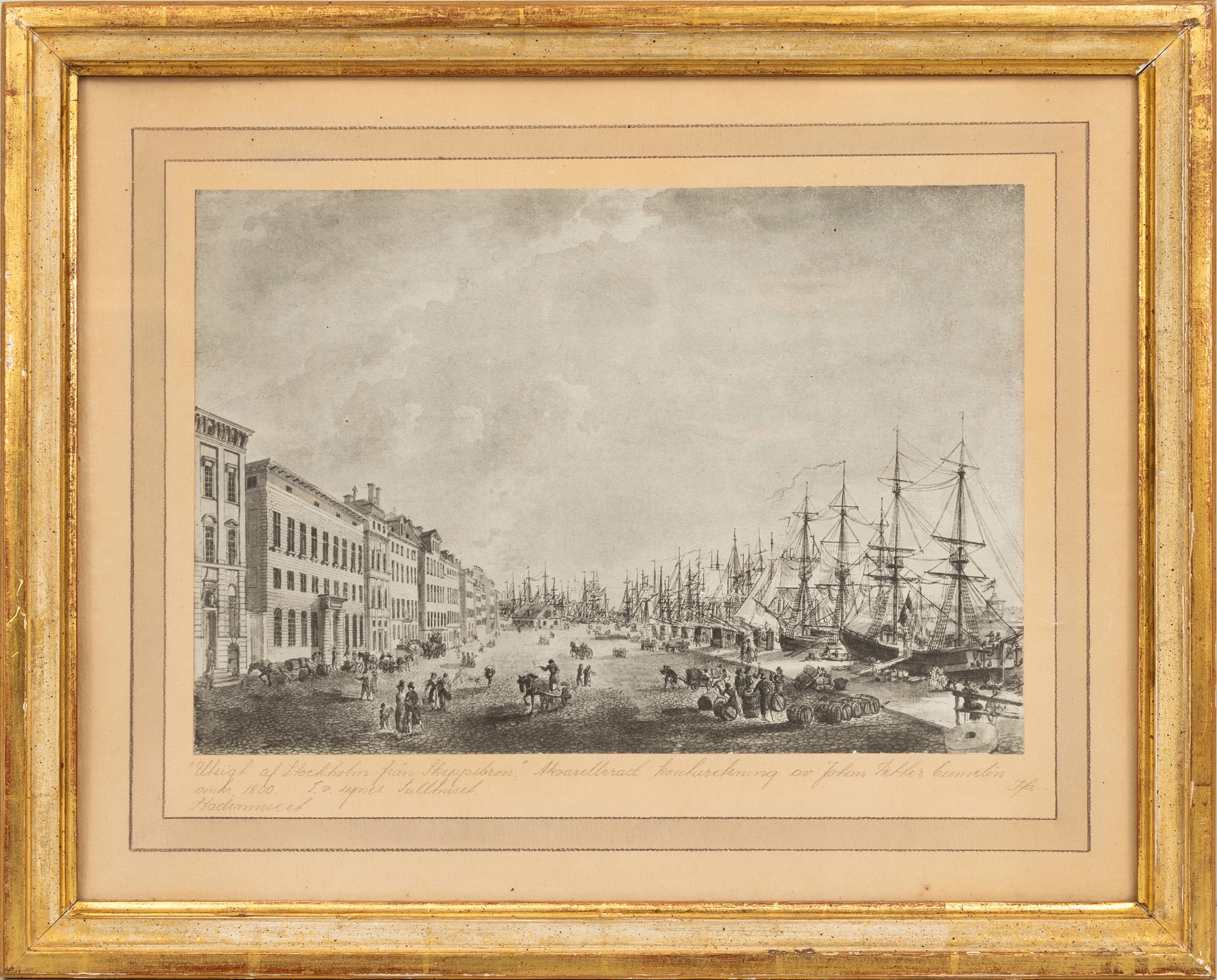 JOHAN PETTER CUMELIN (1764-1820). EFTER. "Utsigt af Stockholm från