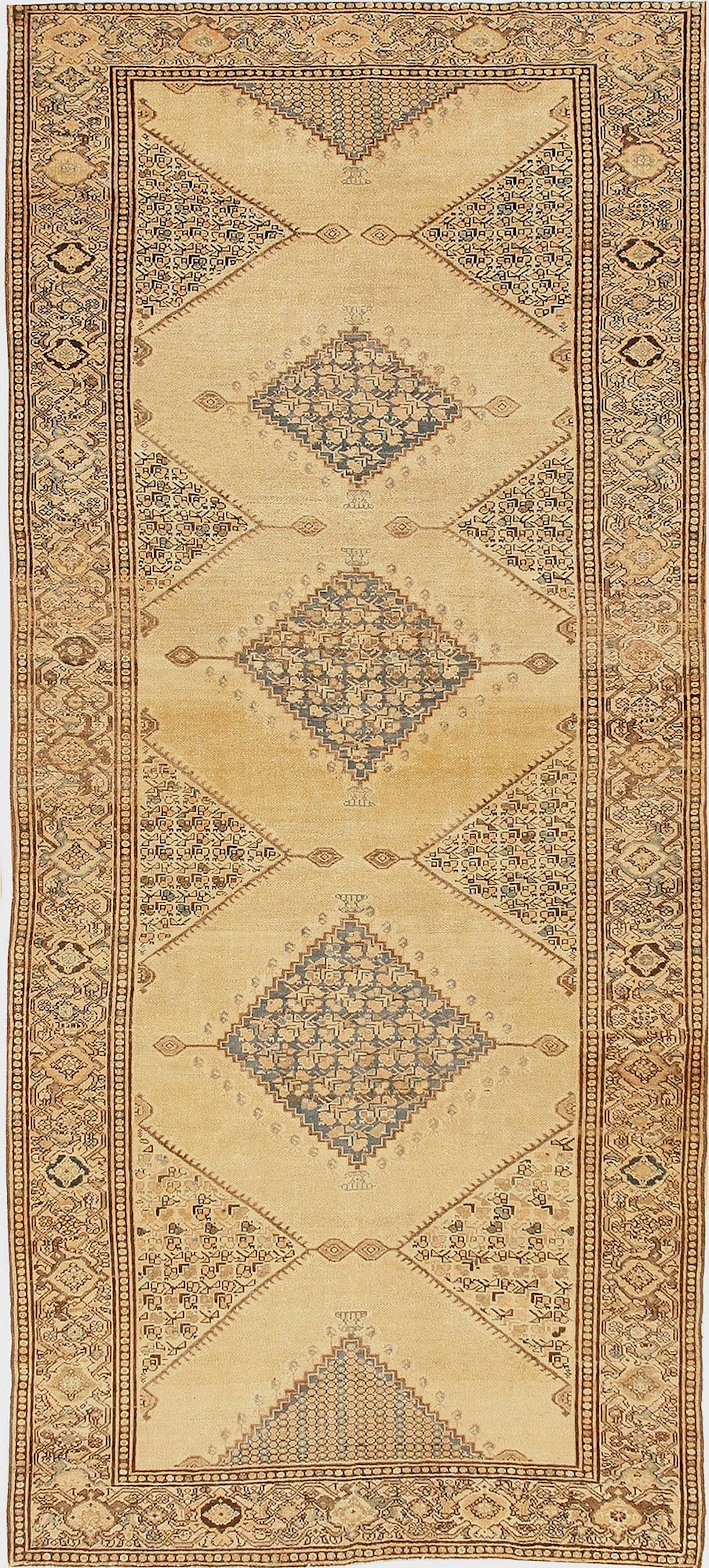 Antique Malayer Gallery Carpet, Western Persia, circa 1900 - 11 ft