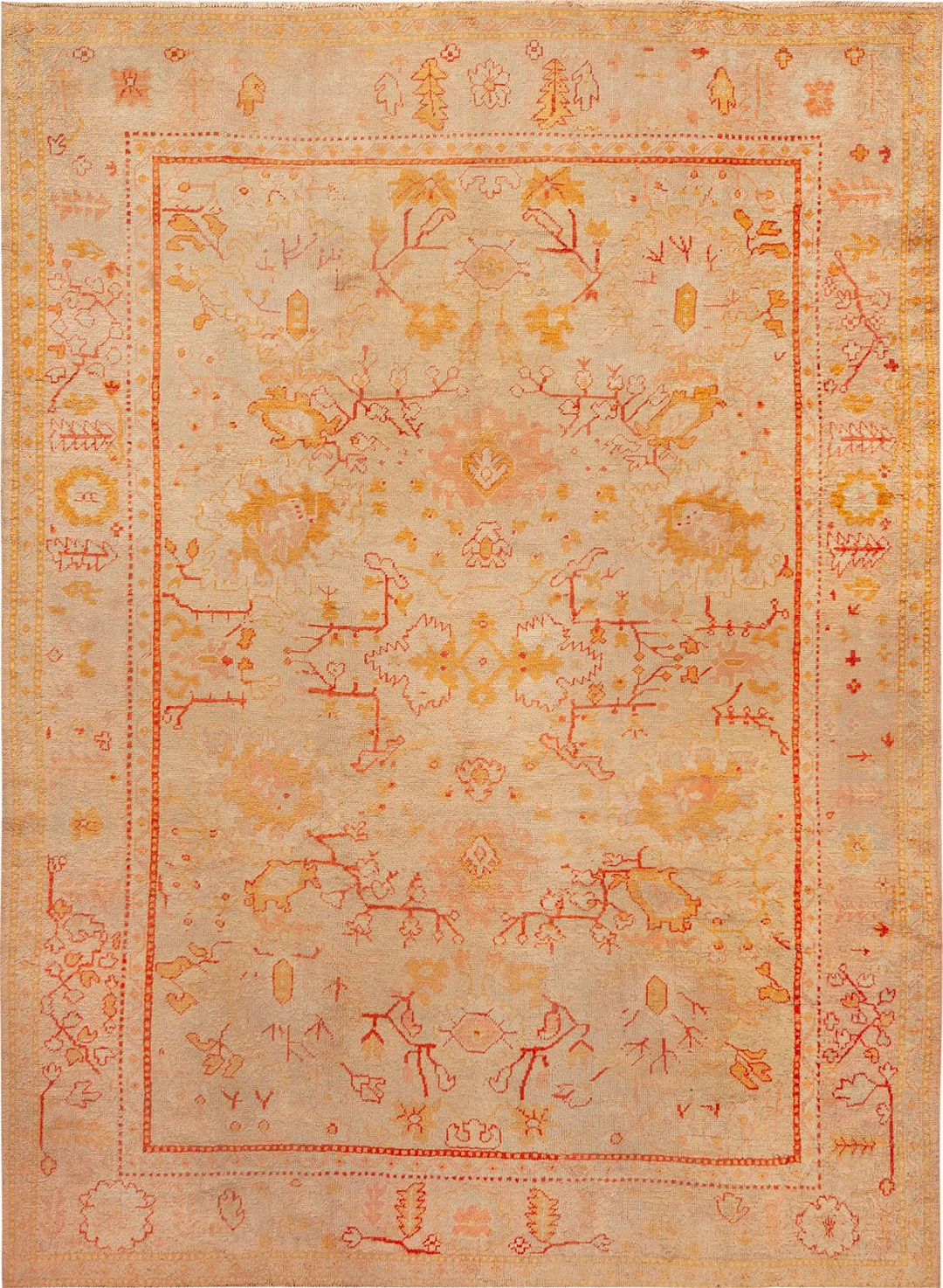 Large Antique Oushak Carpet, Western Anatolia, circa 1900 - 13 ft