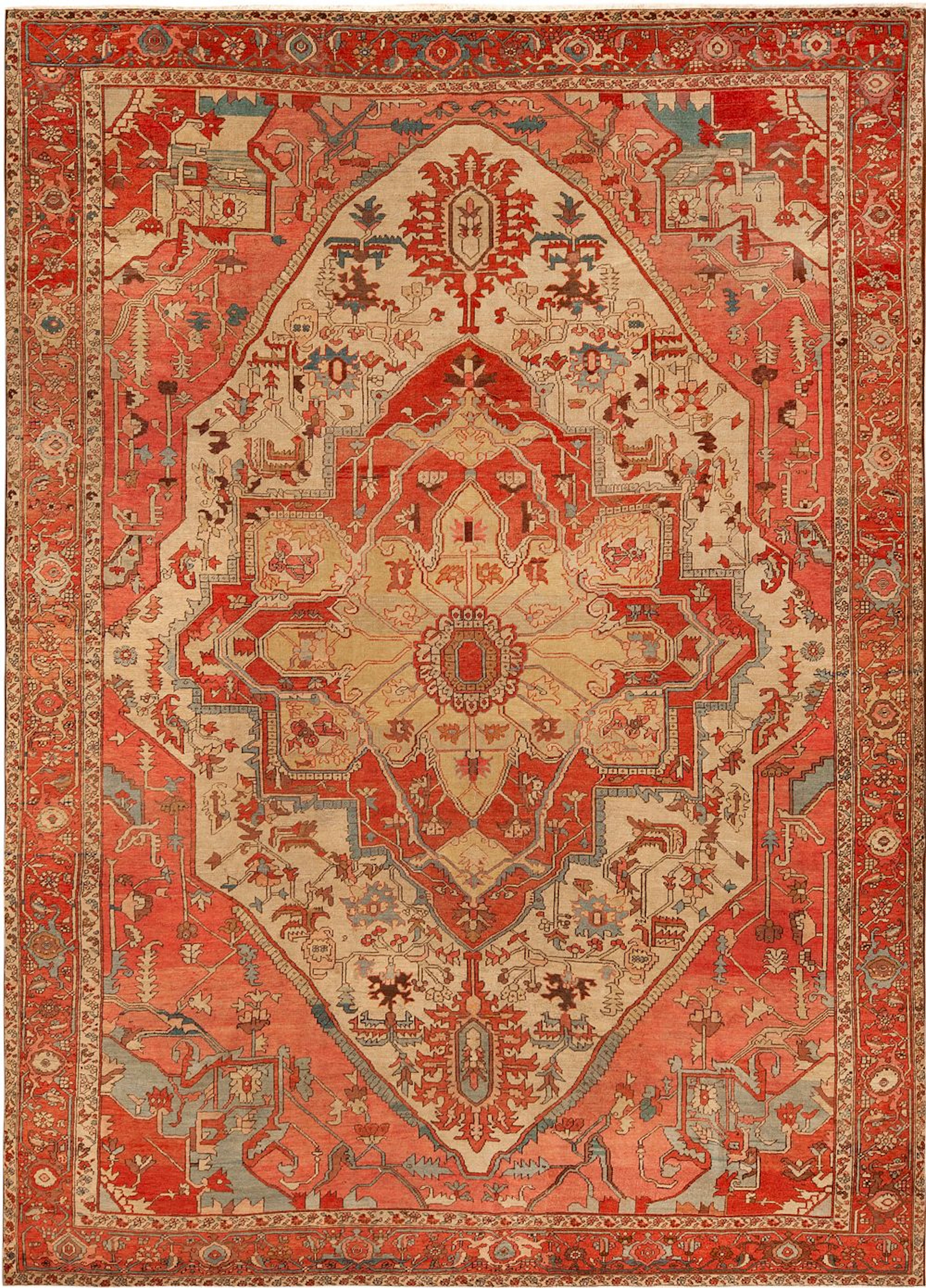 Antique Persian Serapi Rug 12 ft 3 in x 9 ft (3.73 m x 2.74 m)