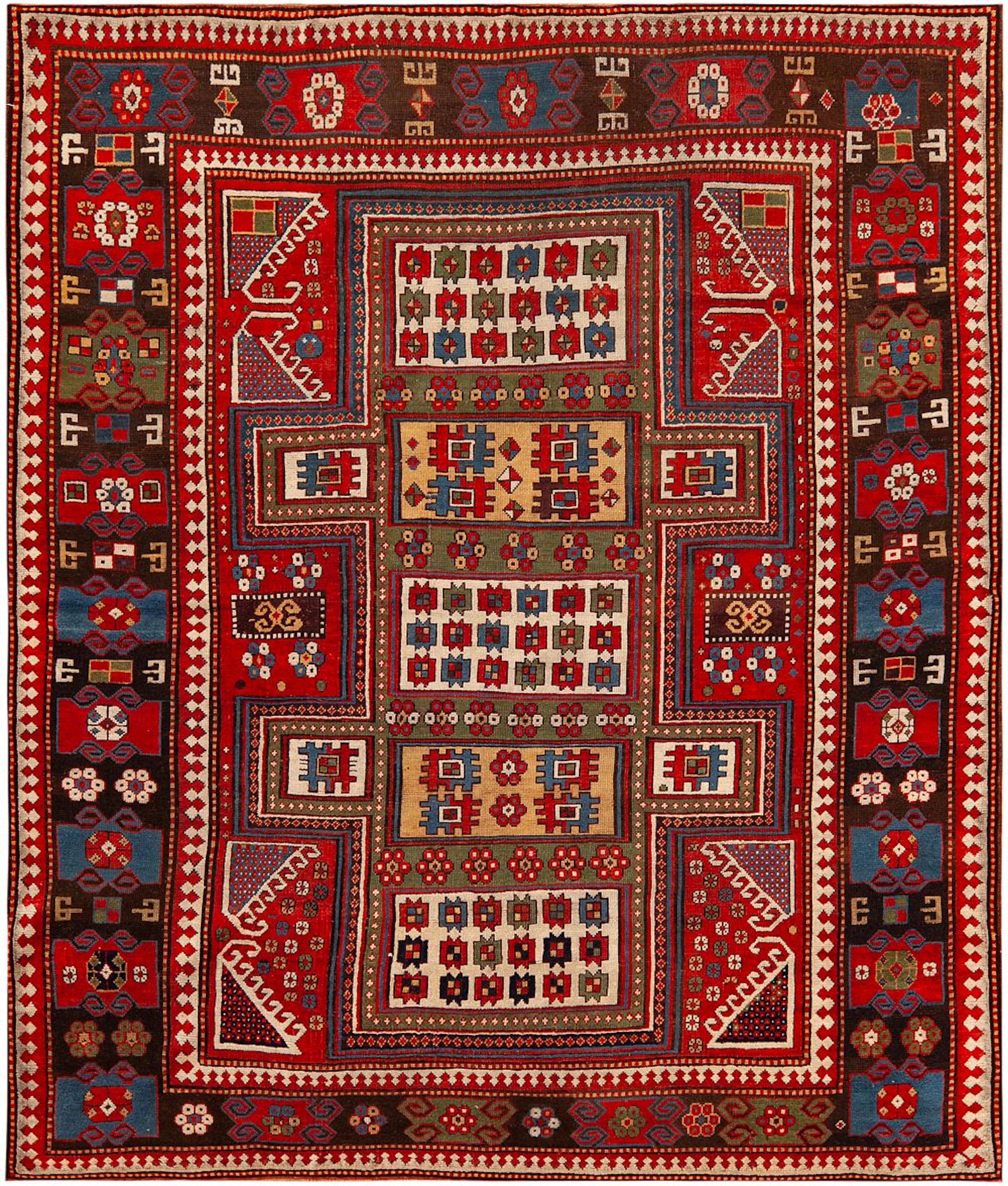 Important Antique Karachov Kazak Rug, South Caucasus, late 19th century