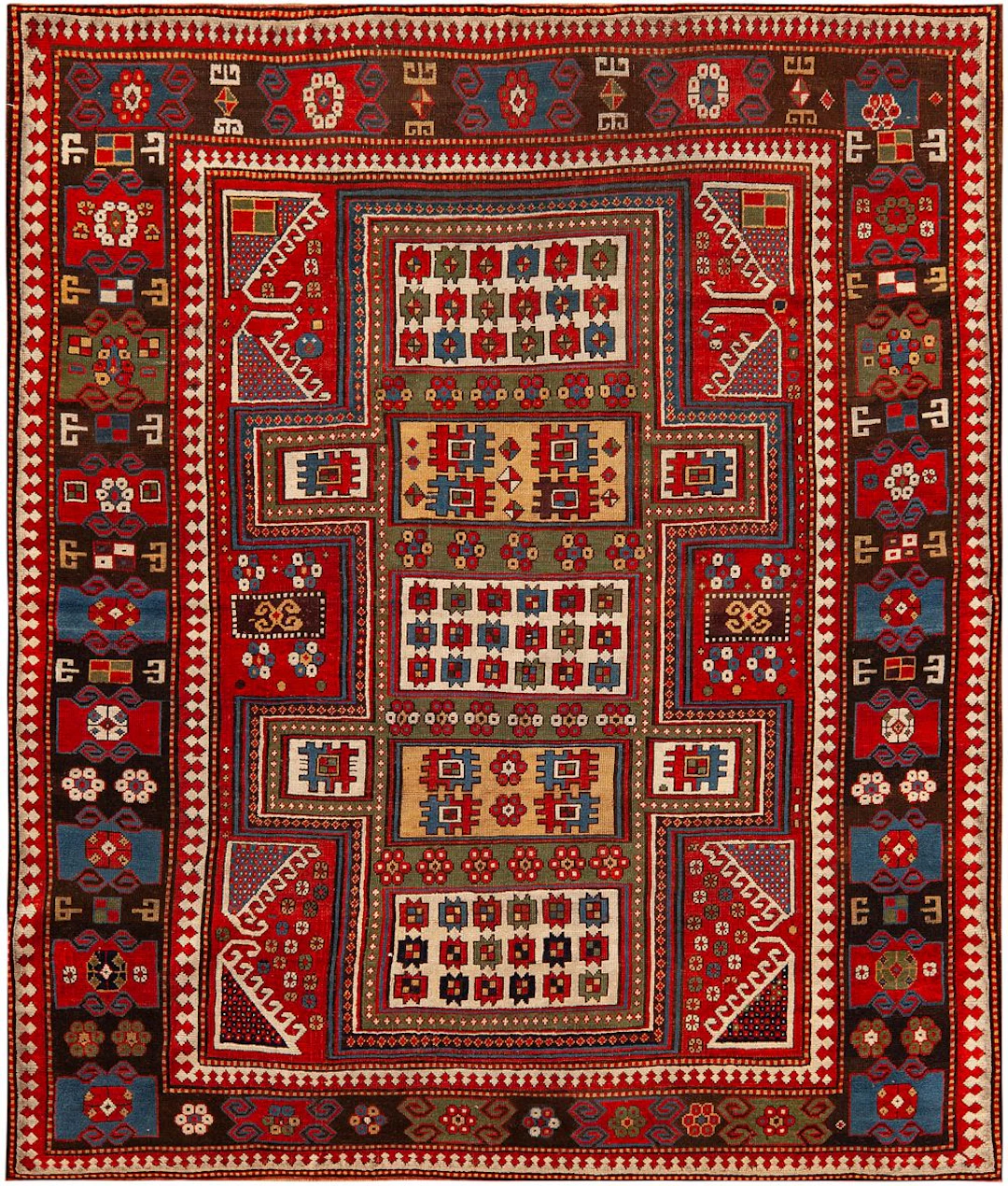 Important Antique Karachov Kazak Rug, South Caucasus, late 19th century