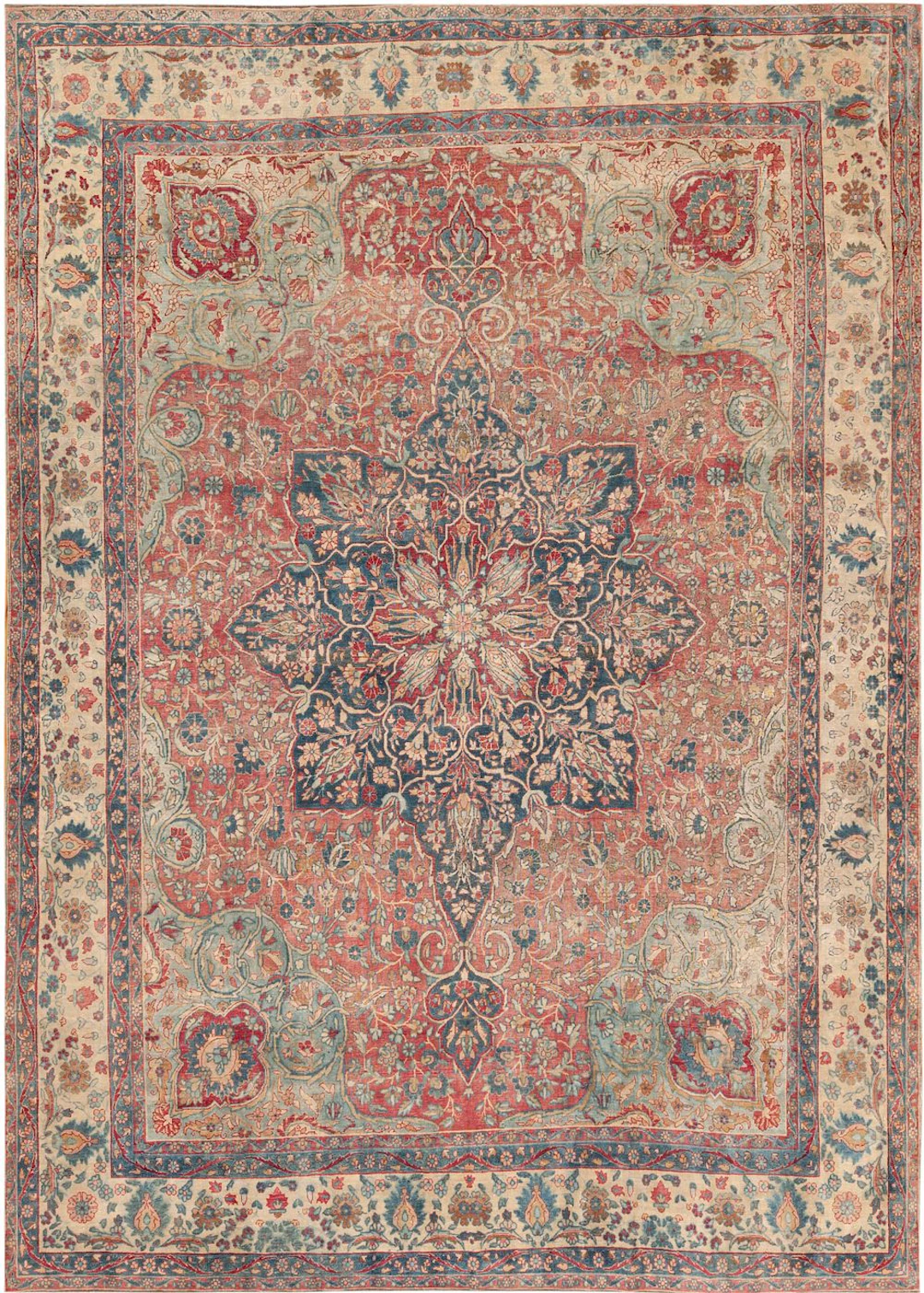 Vintage Persian Kerman Rug 12 ft x 8 ft 8 in (3.66 m x 2.64 m)