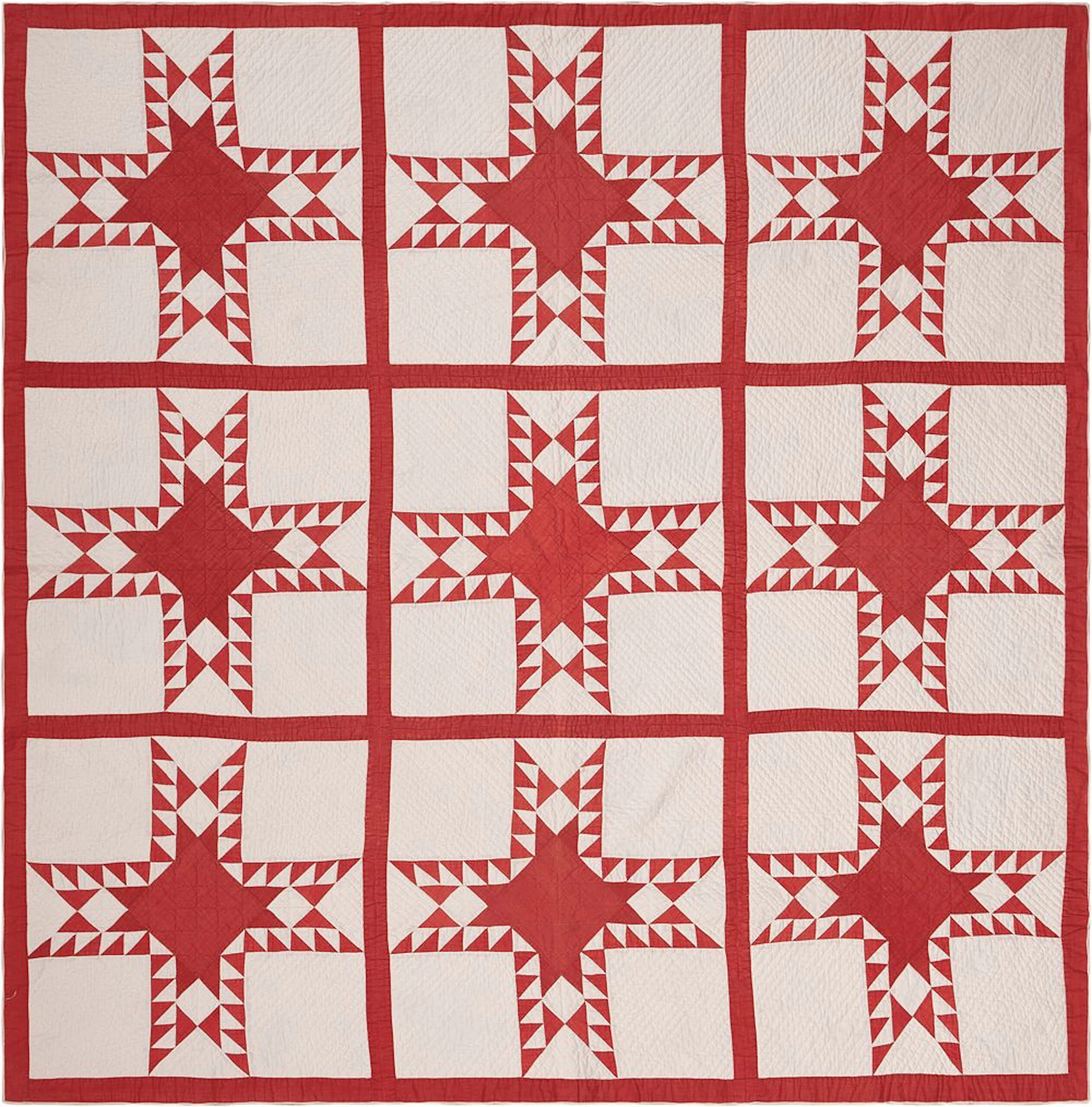 Antique American Star Quilt 6 ft 2 in x 6 ft 2 in (1.88 m x 1.88 m)