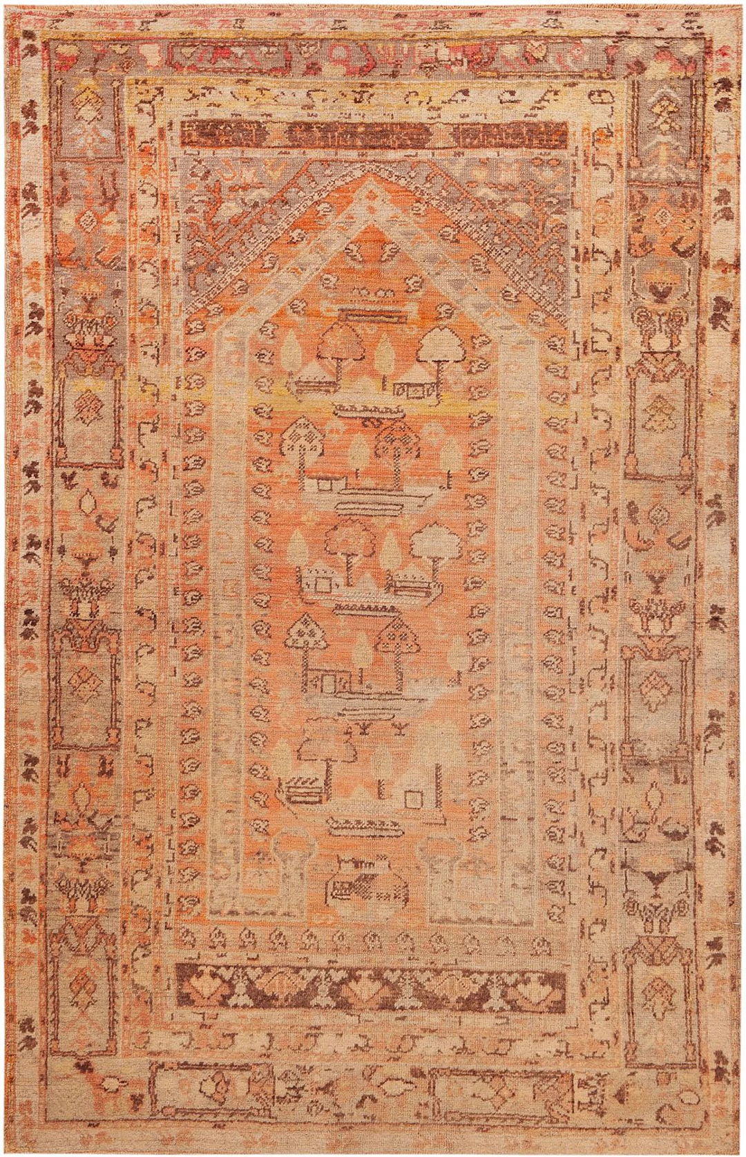 No Reserve - Antique Turkish Oushak Rug 6 ft 7 in x 4 ft 2 in (2 m x 1.27 m)