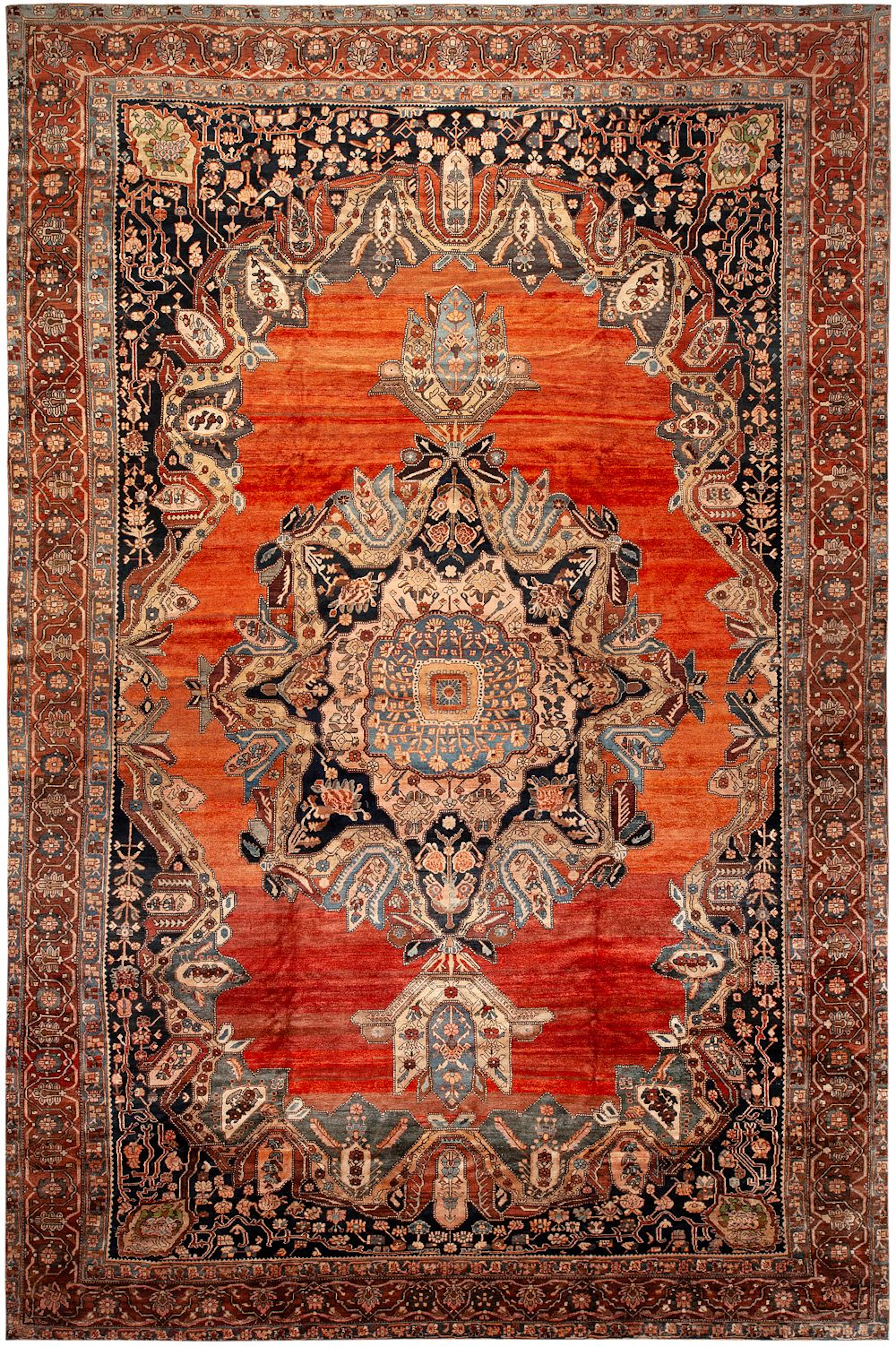 No Reserve - Monumental Mahal Carpet, Central Persia circa 1920 -