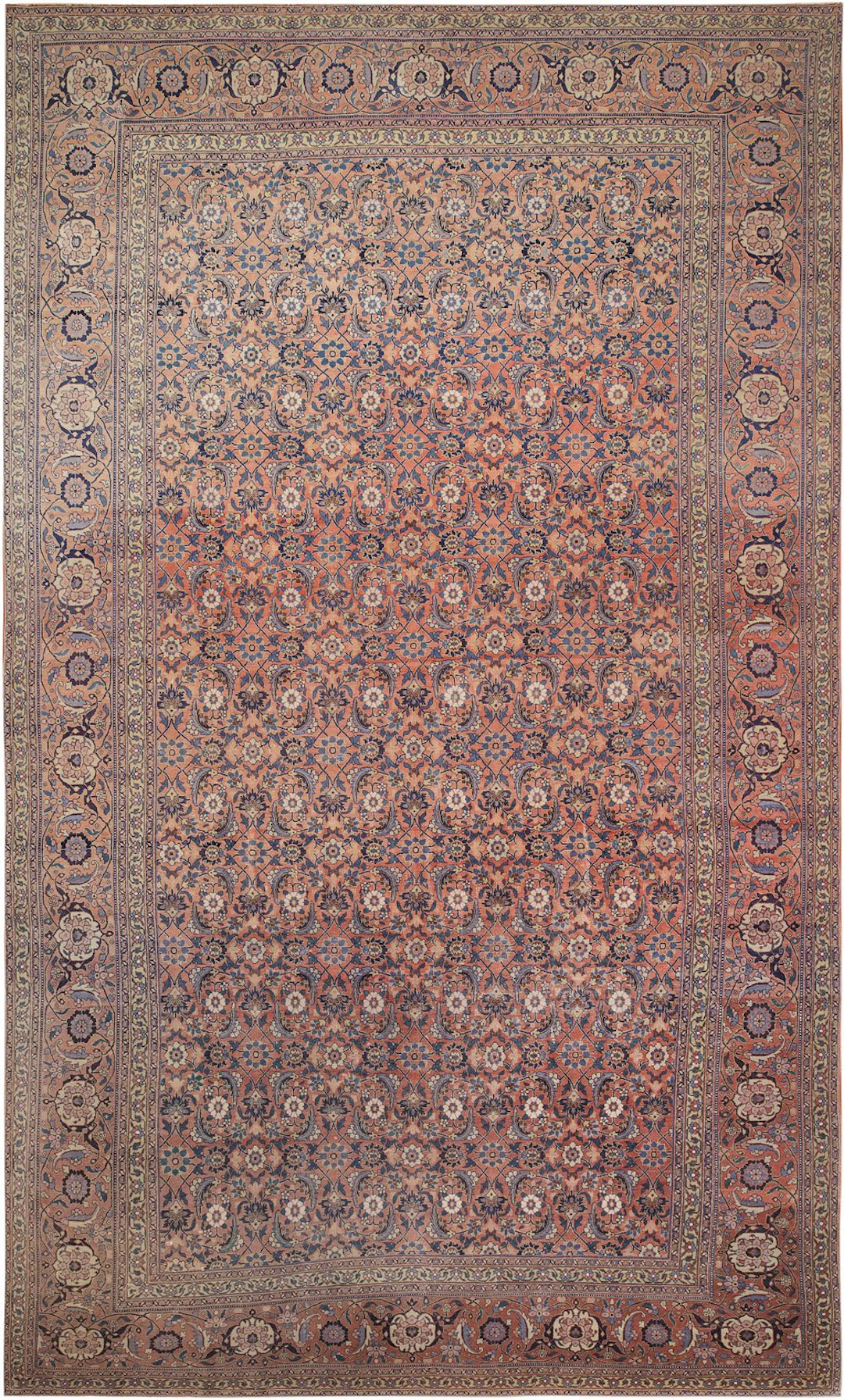 Large Antique Persian Tabriz Rug 20 ft x 12 ft (6.09 m x 3.65 m)