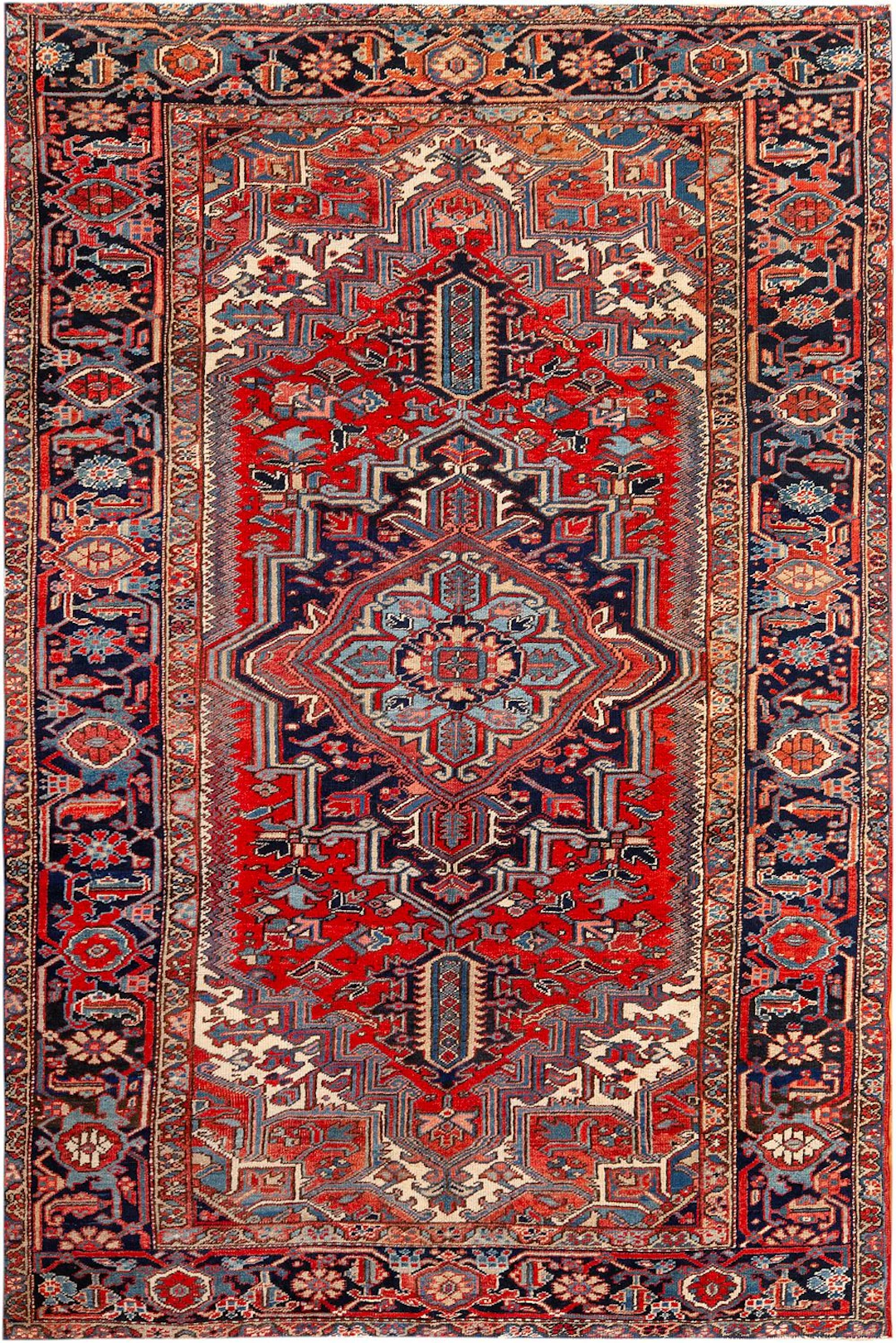 No Reserve - Antique Persian Heriz Rug - Circa 1900 - 10 ft 5 in x